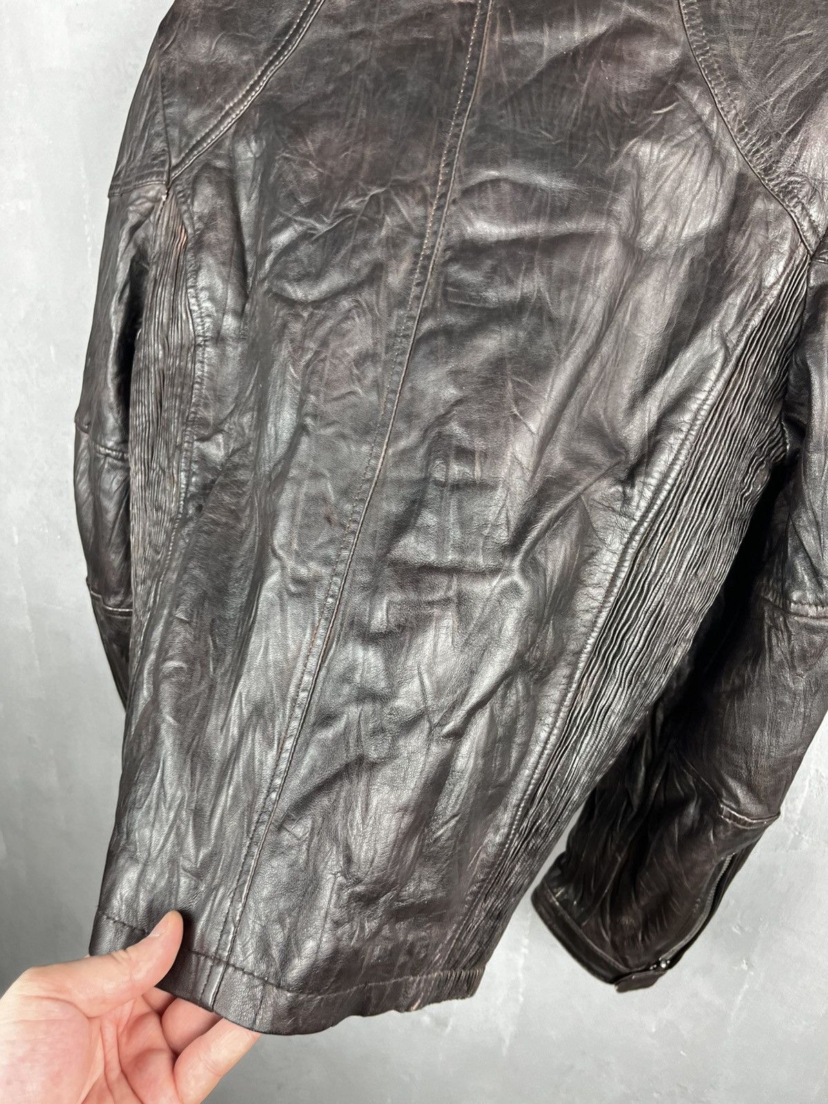 Other Kenneth Cole Avant Garde leather jacket Rick Owens style Y Size US S / EU 44-46 / 1 - 15 Thumbnail