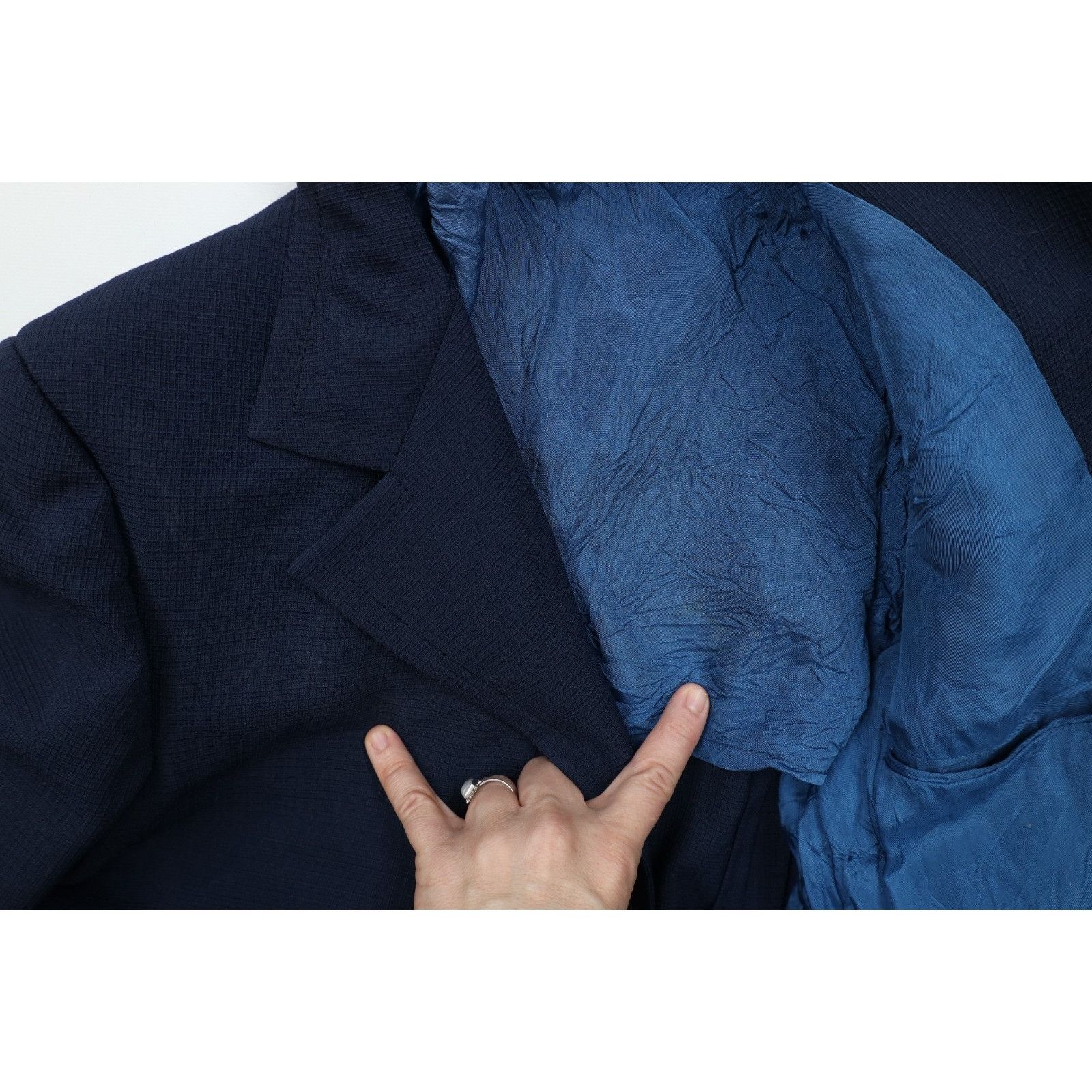 Vintage Vintage 70s Streetwear 2 Piece Knit Suit Wedding Na Size 38R - 6 Thumbnail