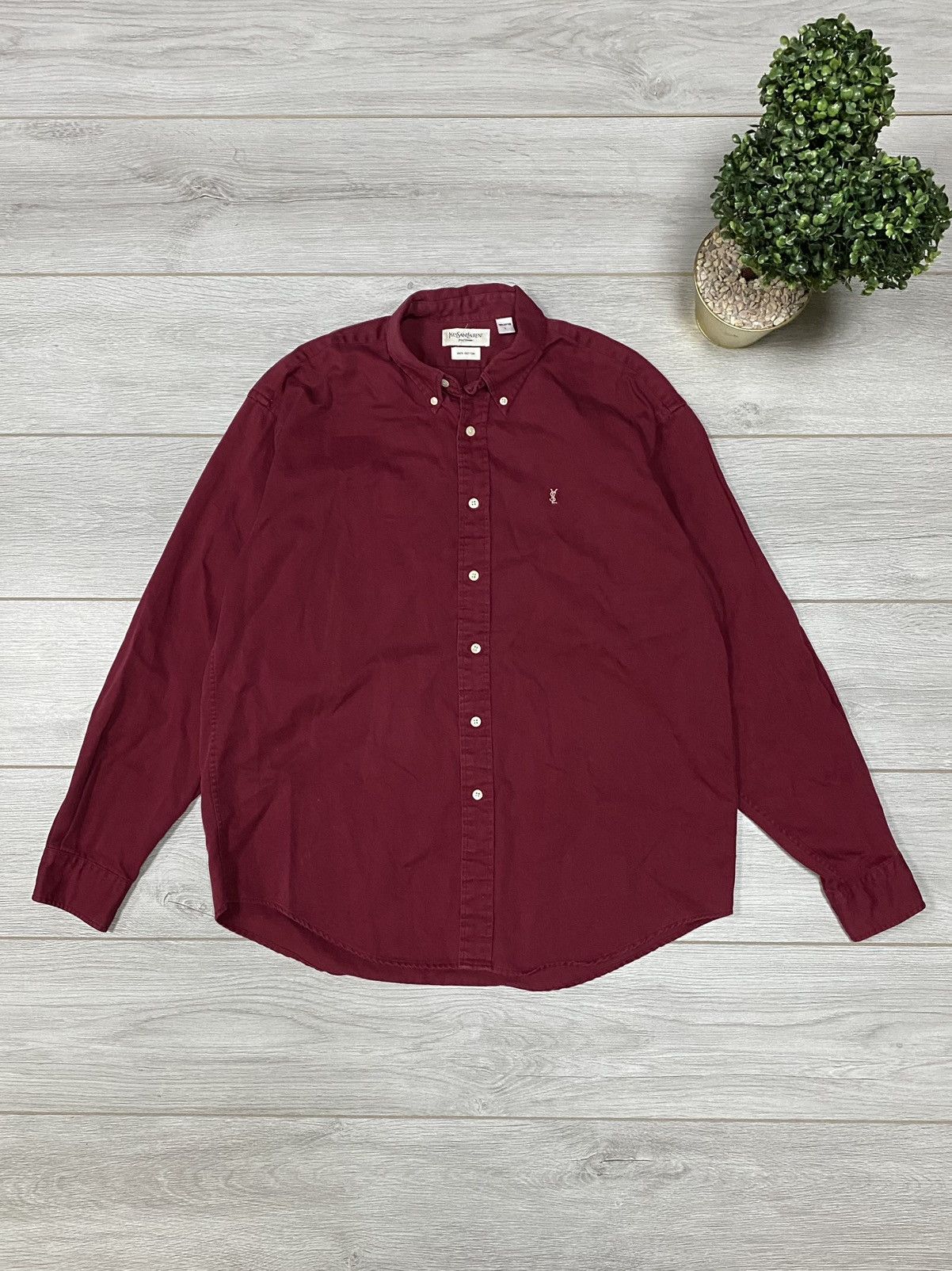 Yves Saint Laurent vintage YSL thick shirt overshot