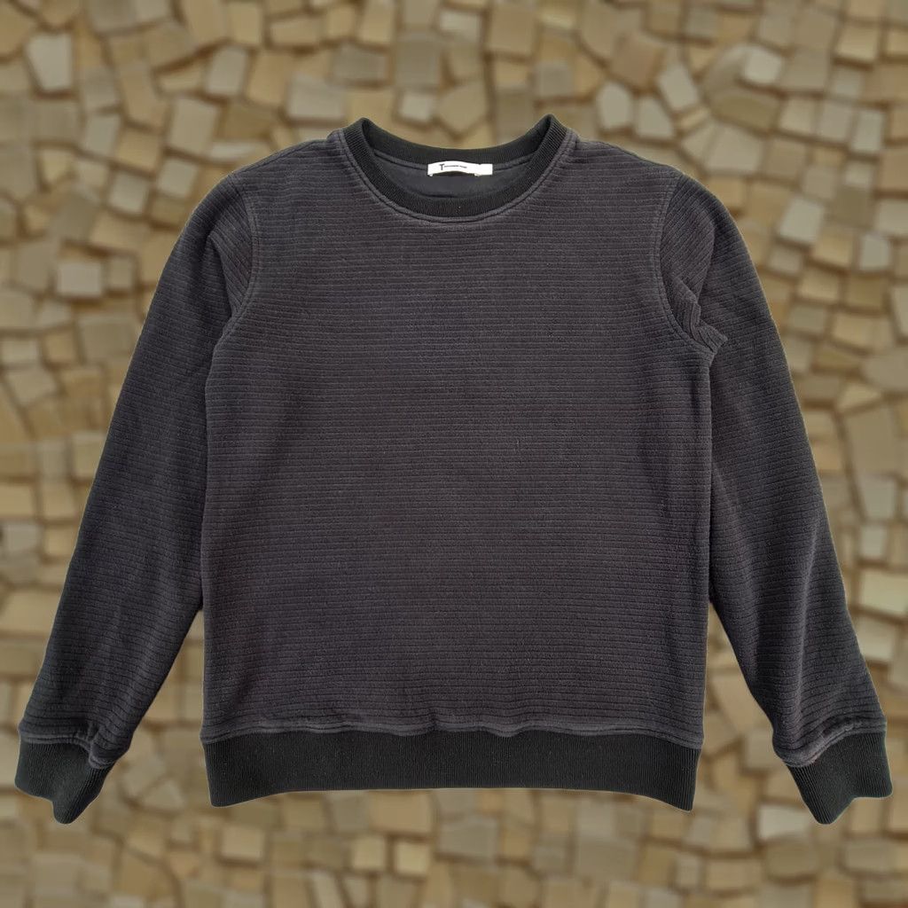 Alexander Wang Alexander Wang Womens Sweatshirt Black Small Cotton Blend Crew Sweater Size S / US 4 / IT 40 - 1 Thumbnail