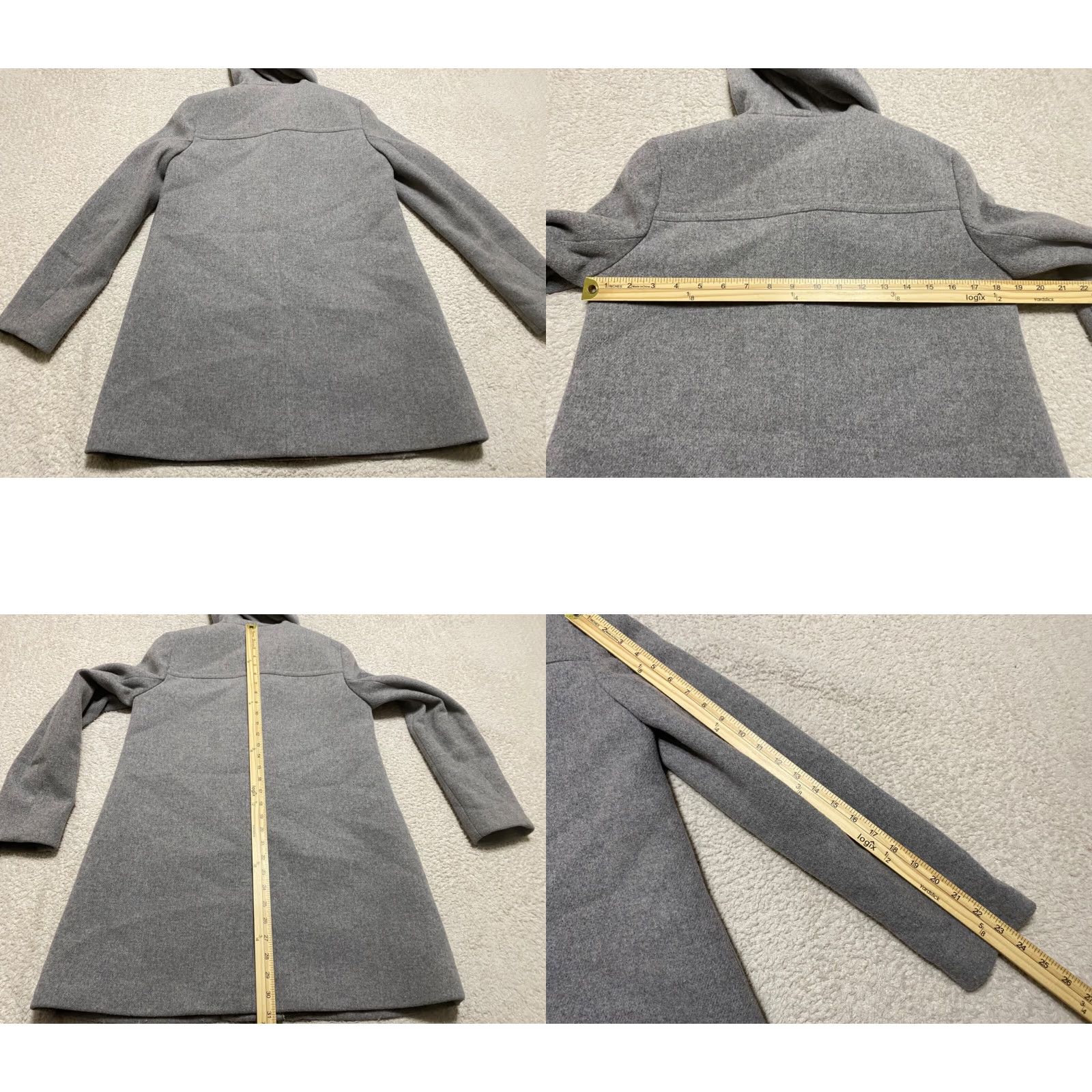 J.Crew VINTAGE J.CREW Coat Parka Wool Gray 4 Women Full Zip Snap Button Pockets Mid-Length Wool Blend Jacket Measurements First Class? Size S / US 4 / IT 40 - 8 Thumbnail