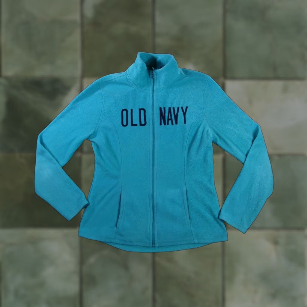 Old Navy Old Navy Fleece Jacket Womens M Teal Full Zip Pockets Cozy Long Sleeve Casual Vertical** Size M / US 6-8 / IT 42-44 - 1 Thumbnail