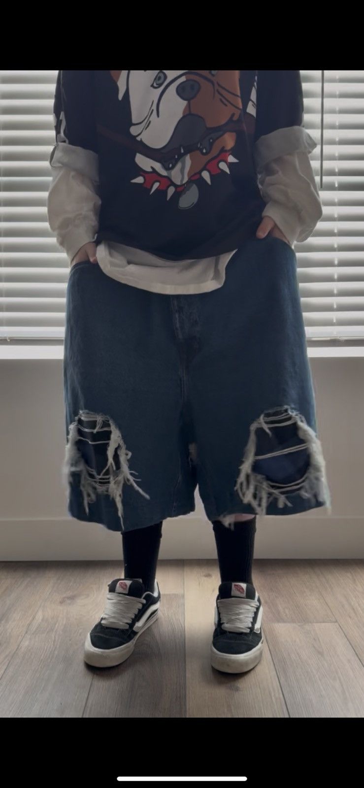 Other Blue flannel ripped jorts Size US 44 / EU 60 - 5 Thumbnail