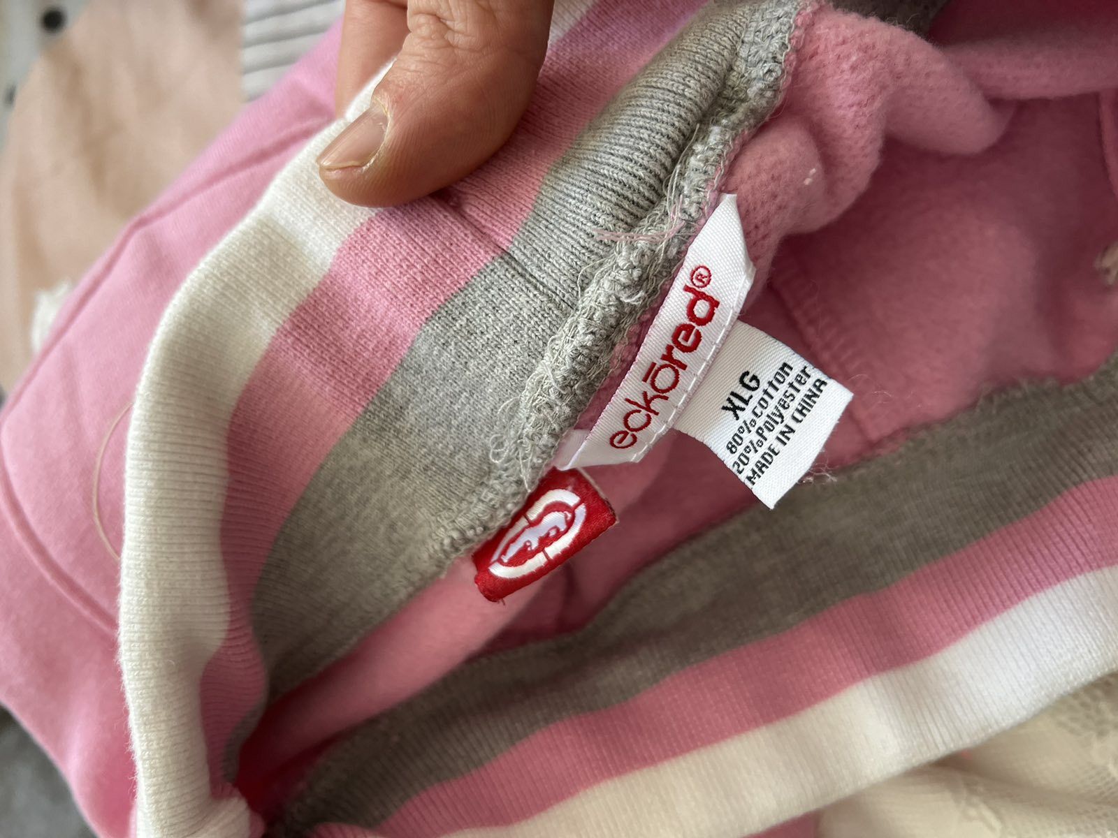 Ecko Unltd. × Vintage Vintage Ecko Unltd. pink pants sweat joggers Big Logo Y2K Size 28" / US 6 / IT 42 - 4 Thumbnail