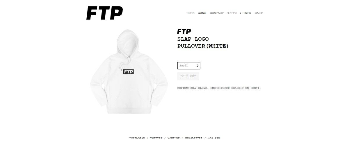 Fuck The Population FTP Slap Logo Hoodie (Embroidered, White) Size US L / EU 52-54 / 3 - 3 Thumbnail