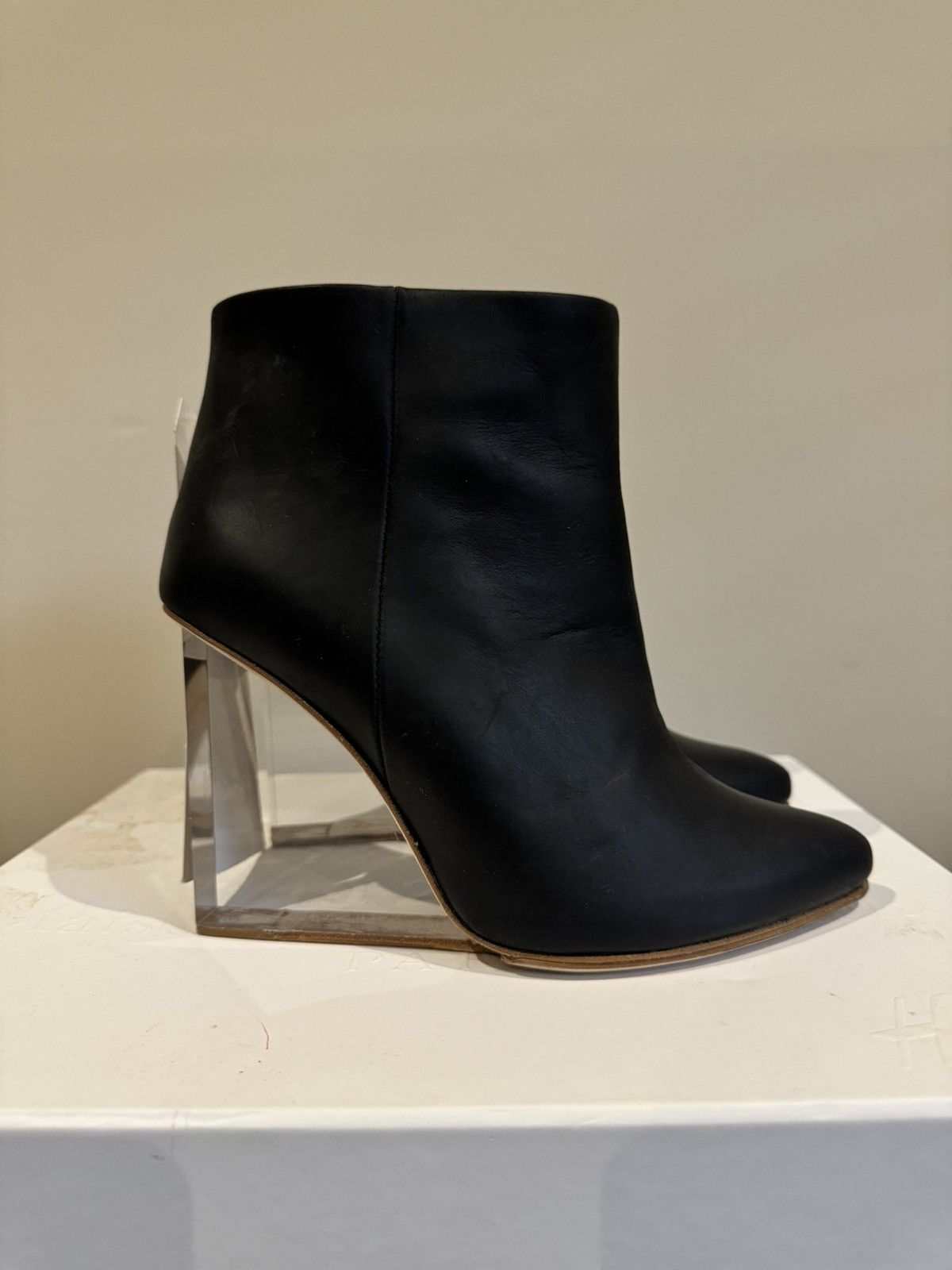 image of Margiela X H&m Glass Heel Shoes Boots 5Us 36 in Black, Women's
