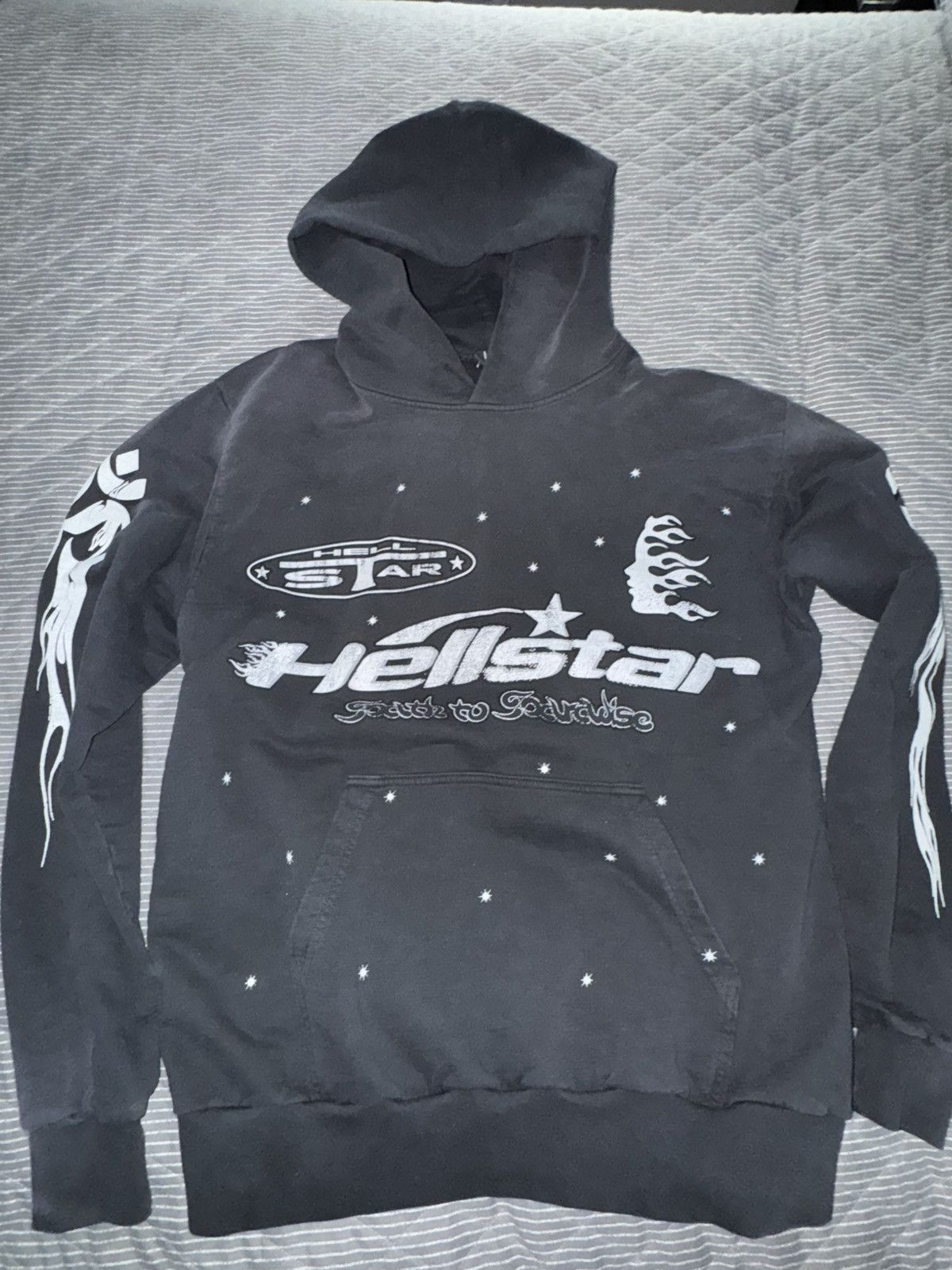 hellstar hoodie black racer Mサイズ