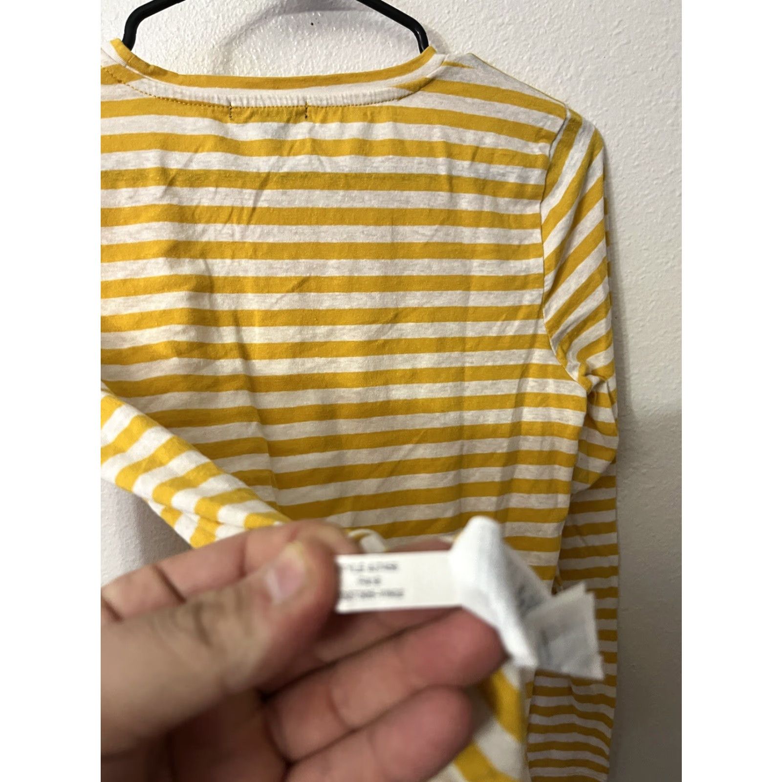 J.Crew VINTAGE J.CREW Cotton Striped Pullover Knit Top Tee Long Sleeve Casual Yellow S Womens Size S / US 4 / IT 40 - 4 Thumbnail