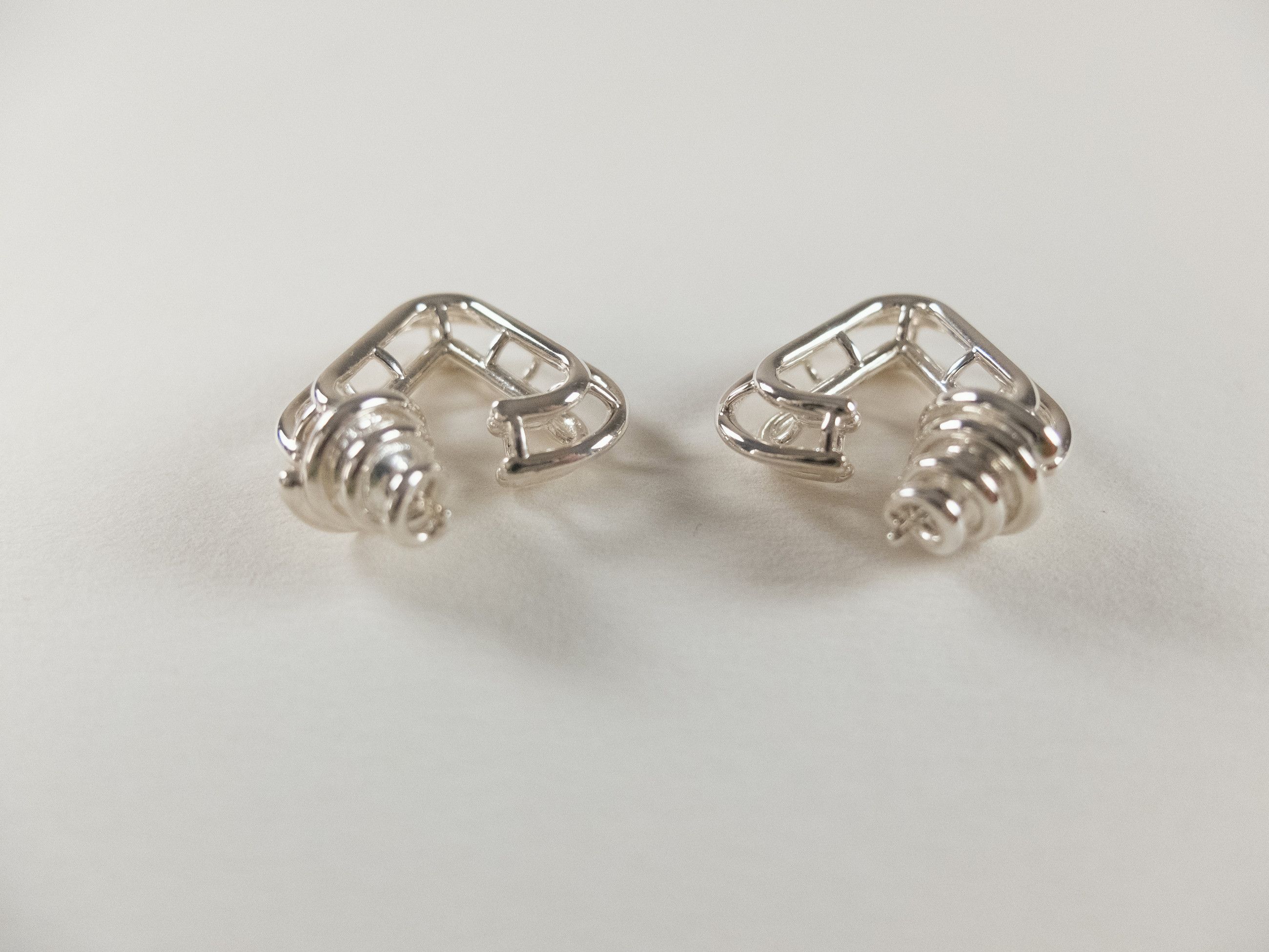 Bottega Veneta BOTTEGA VENETA Outline Sterling silver hoop earrings q Size ONE SIZE - 5 Thumbnail