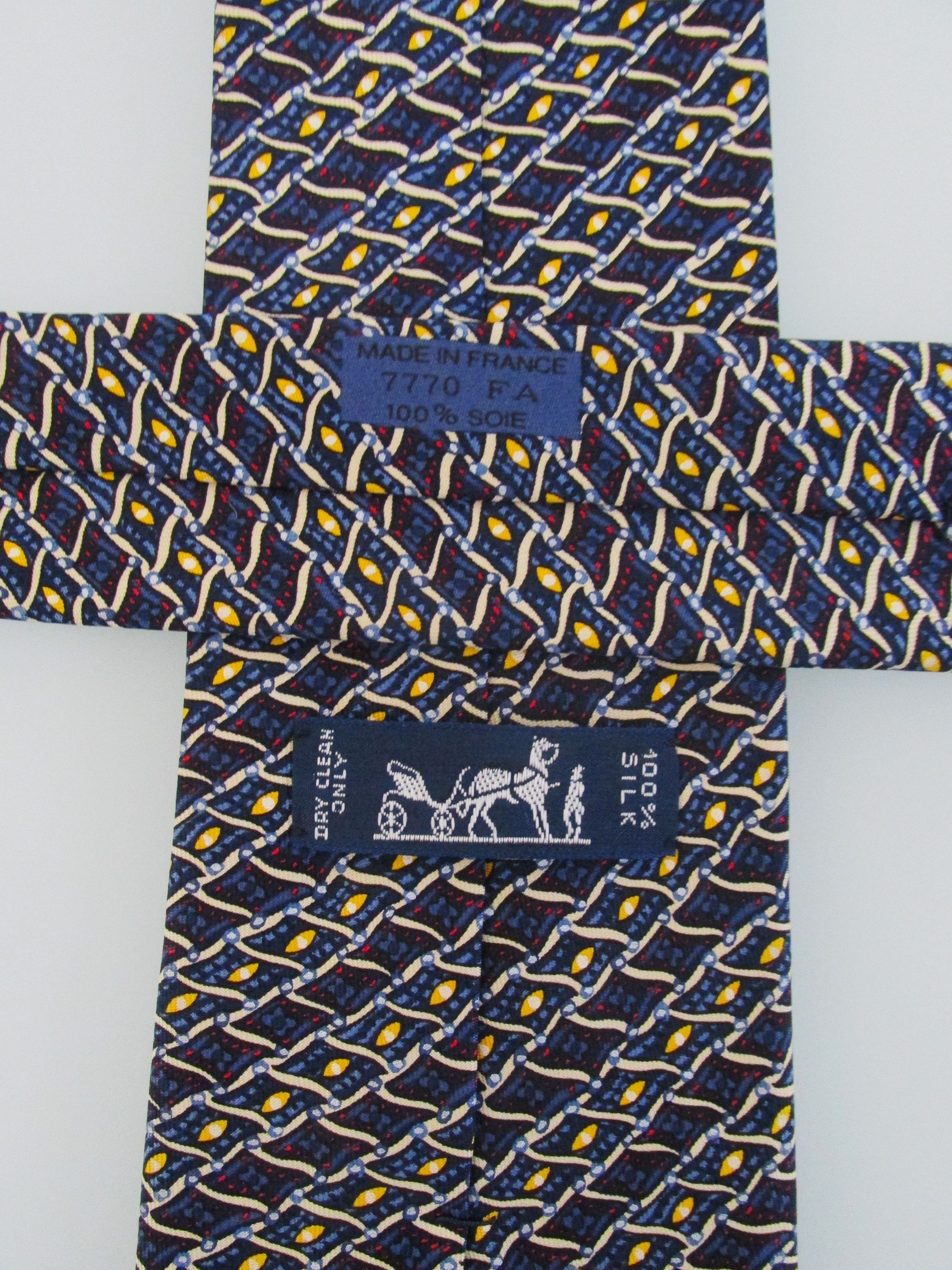 Hermes Hermes Vintage Men's Silk Tie Size ONE SIZE - 5 Thumbnail