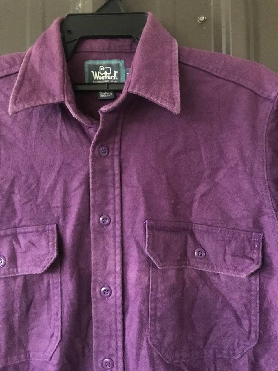 Flannel × Woolrich Woolen Mills Vintage Woolrich Heavy Cotton Faded Flannel Overshirt Size US M / EU 48-50 / 2 - 2 Thumbnail