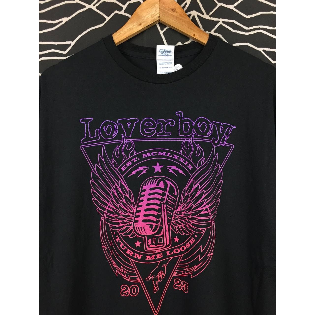 Band Tees × Delta Vtg Loverboy Band Turn Me Loose 2023 Tour Tee Size US XL / EU 56 / 4 - 3 Thumbnail