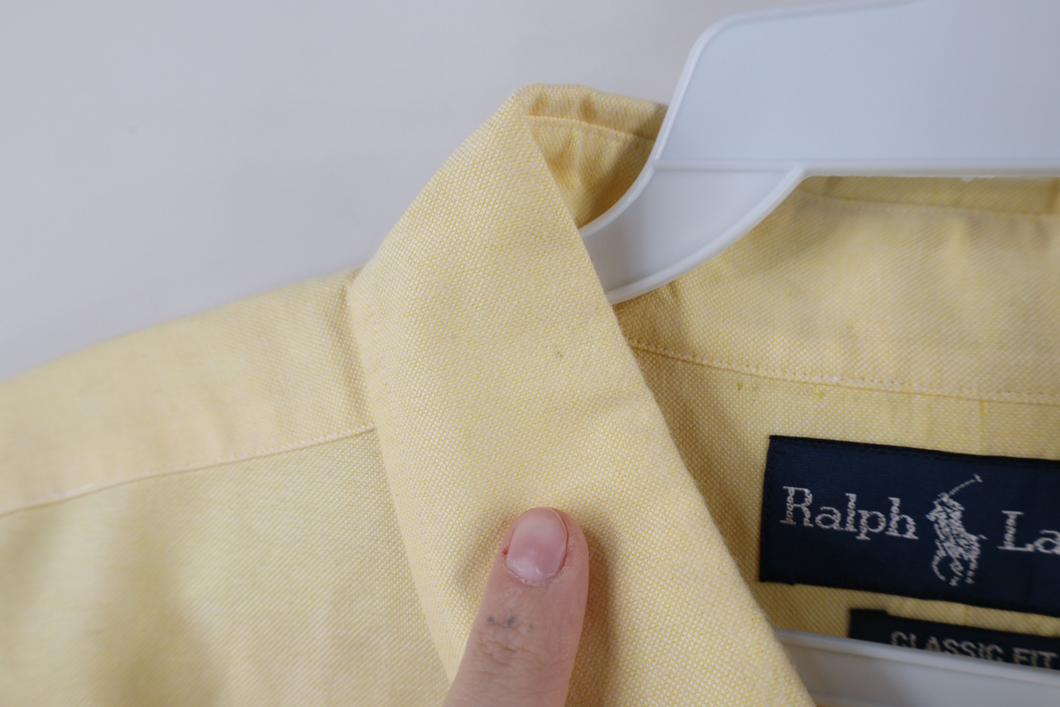 Ralph Lauren × Vintage Vintage 90s Ralph Lauren Oxford Button Down Shirt Yellow Size US L / EU 52-54 / 3 - 7 Thumbnail