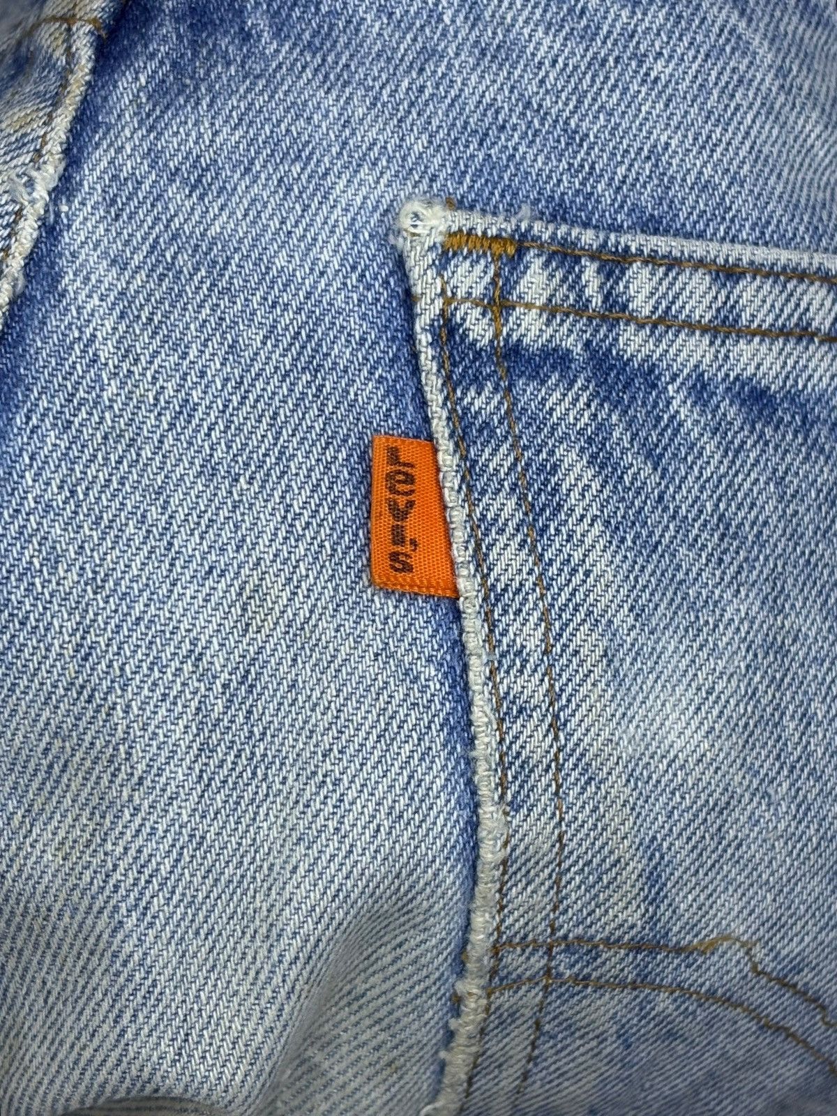 Levi's Vintage 70s Levis Orange Tab Distress Flared Jeans Button 4 Size US 28 / EU 44 - 9 Thumbnail