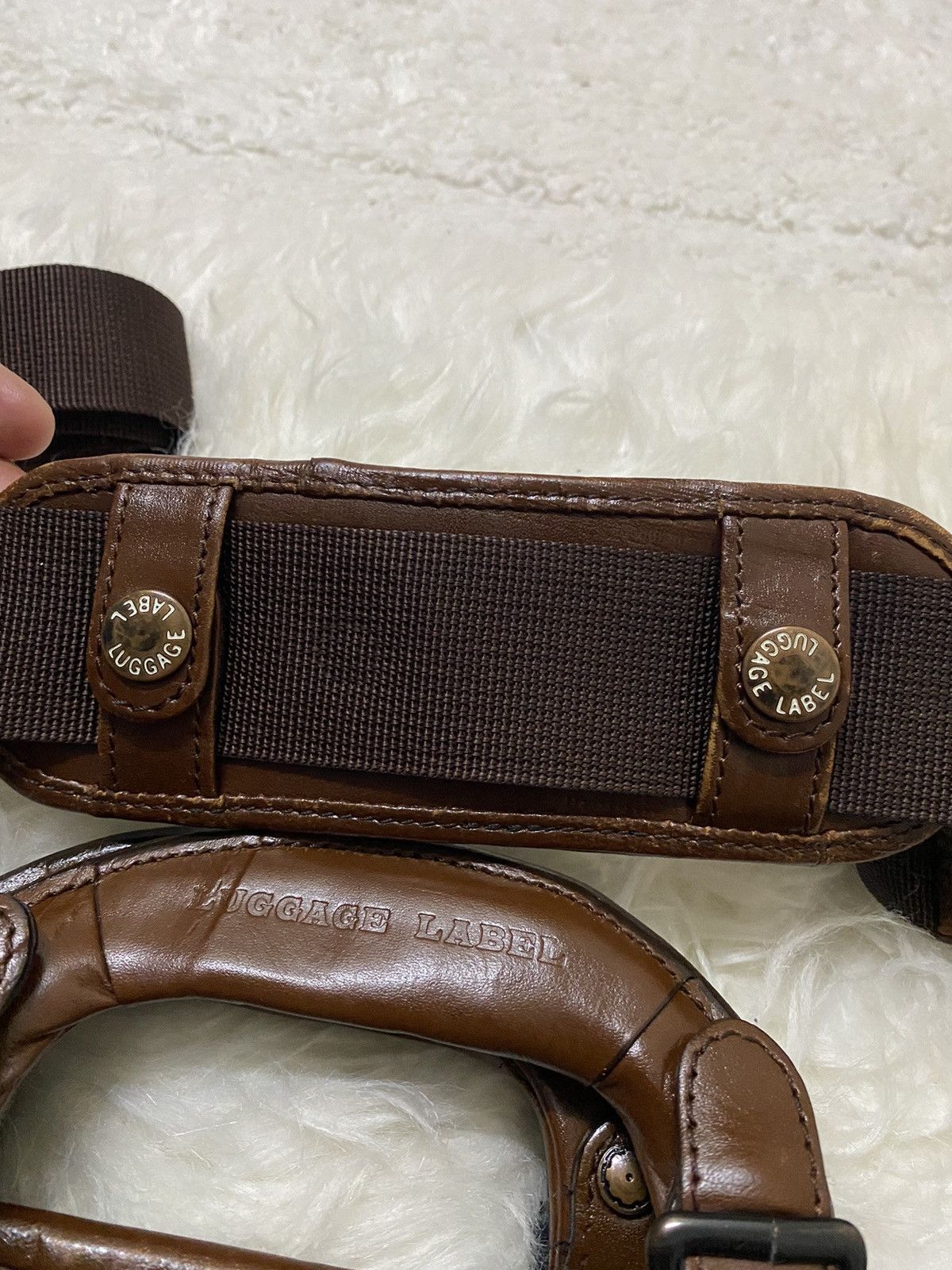 Leather × Porter × Vintage LUGGAGE LABEL LEATHER MESSENGER BAG BY PORTER YOSHIDA GROUP Size ONE SIZE - 8 Thumbnail