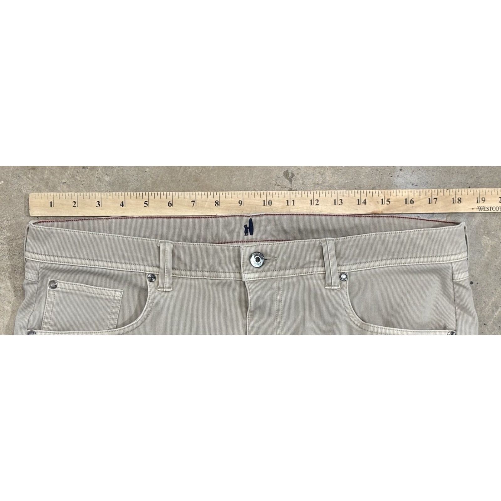 johnnie-O Johnnie O Pants 5-Pocket Corduroy Khaki Mens 36 Regular Flat Front Zip 28 Inseam Logo Comfort Size US 36 / EU 52 - 7 Thumbnail