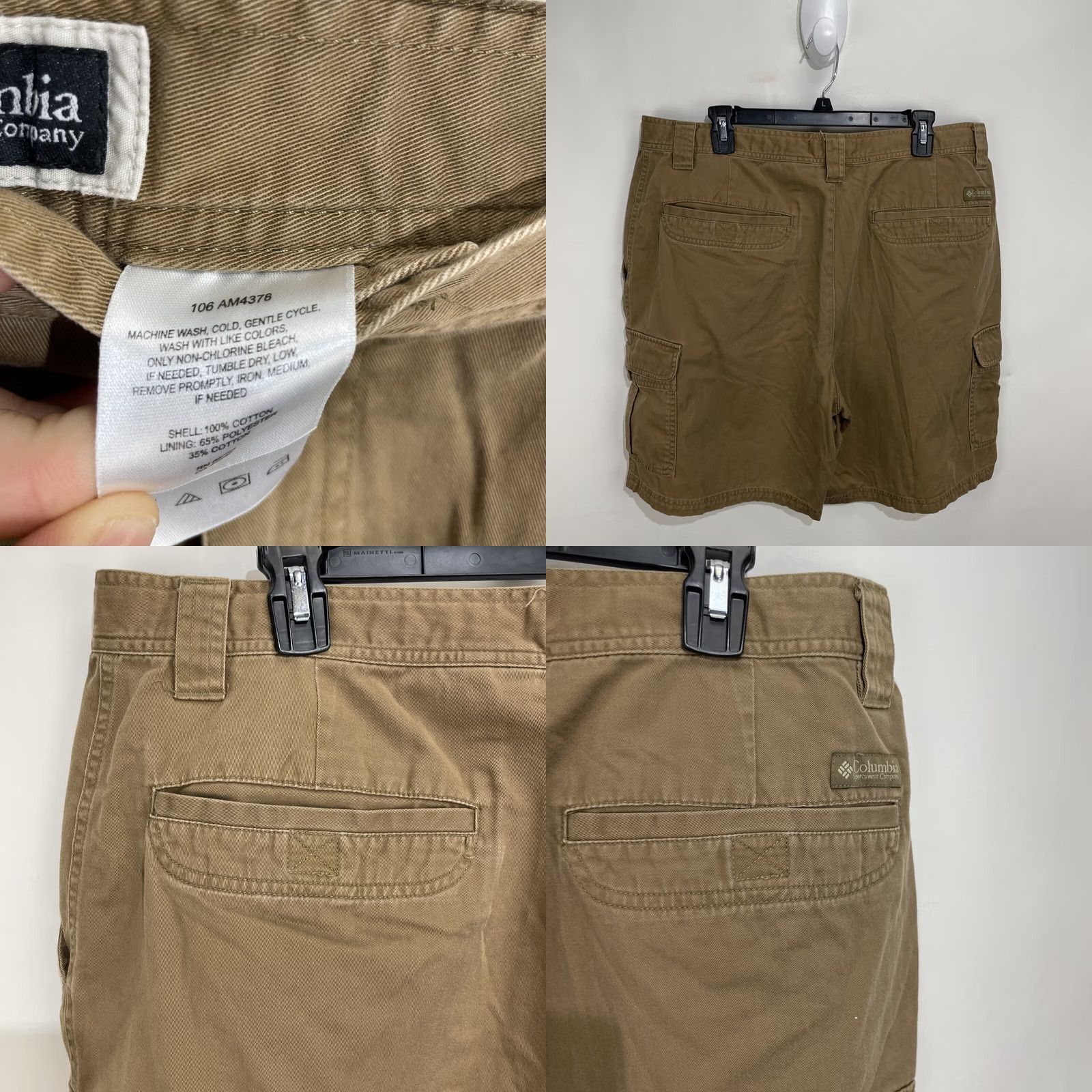 Vintage Columbia Cargo Shorts Mens Size 38 Brown Cotton Canvas 5-Pocket Zip Regular Inseam 8 Cowboy? Size US 38 / EU 54 - 8 Thumbnail