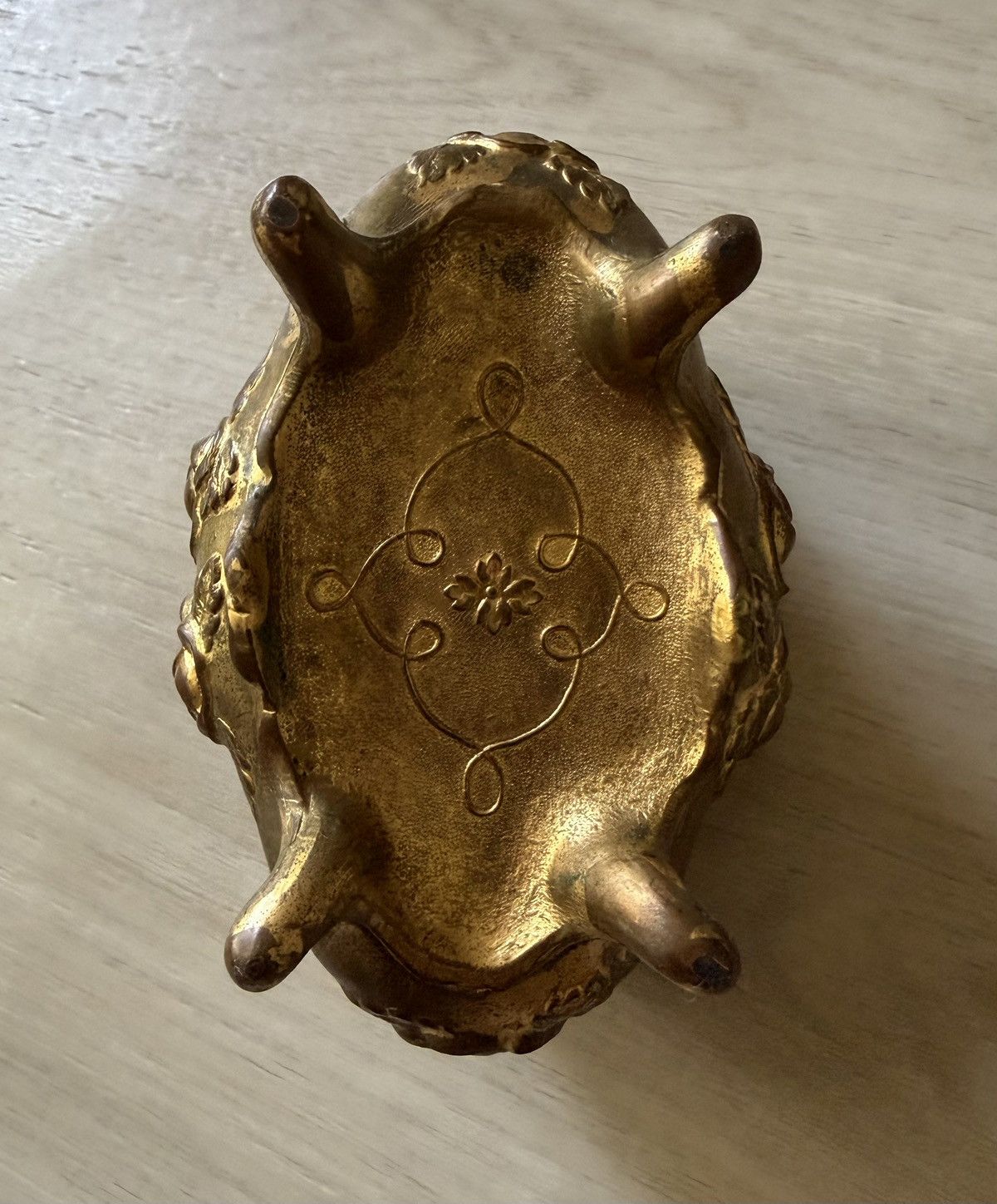 Vintage Antique Rose Jewelry Casket Victorian Deco Brass Size ONE SIZE - 4 Thumbnail