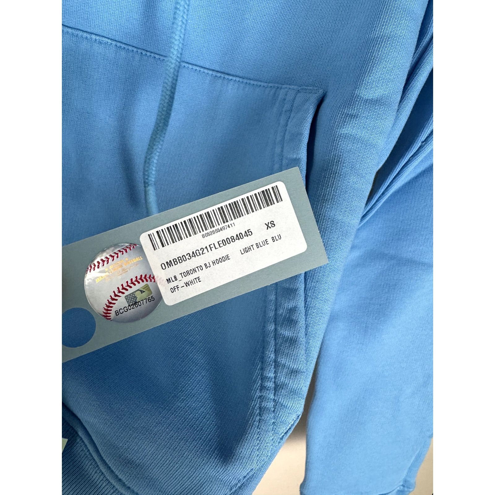 Off-White o1rshd1 MLB Toronto BJ Hoodie in Light Blue Size US XS / EU 42 / 0 - 7 Thumbnail