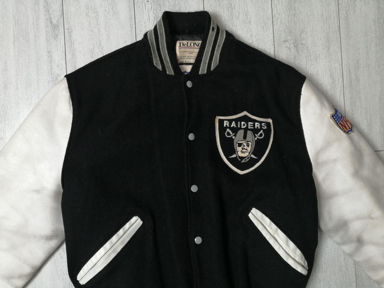 NFL NFL Oakland Raiders Wool Leather Varsity Jacket Size US S / EU 44-46 / 1 - 2 Thumbnail