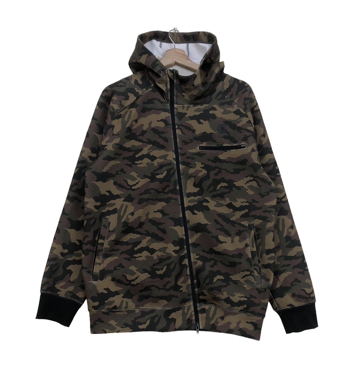Japanese Brand Japanese Brand Gavic Camo Asymetrical Zip Hooded Jacket Size US M / EU 48-50 / 2 - 1 Thumbnail
