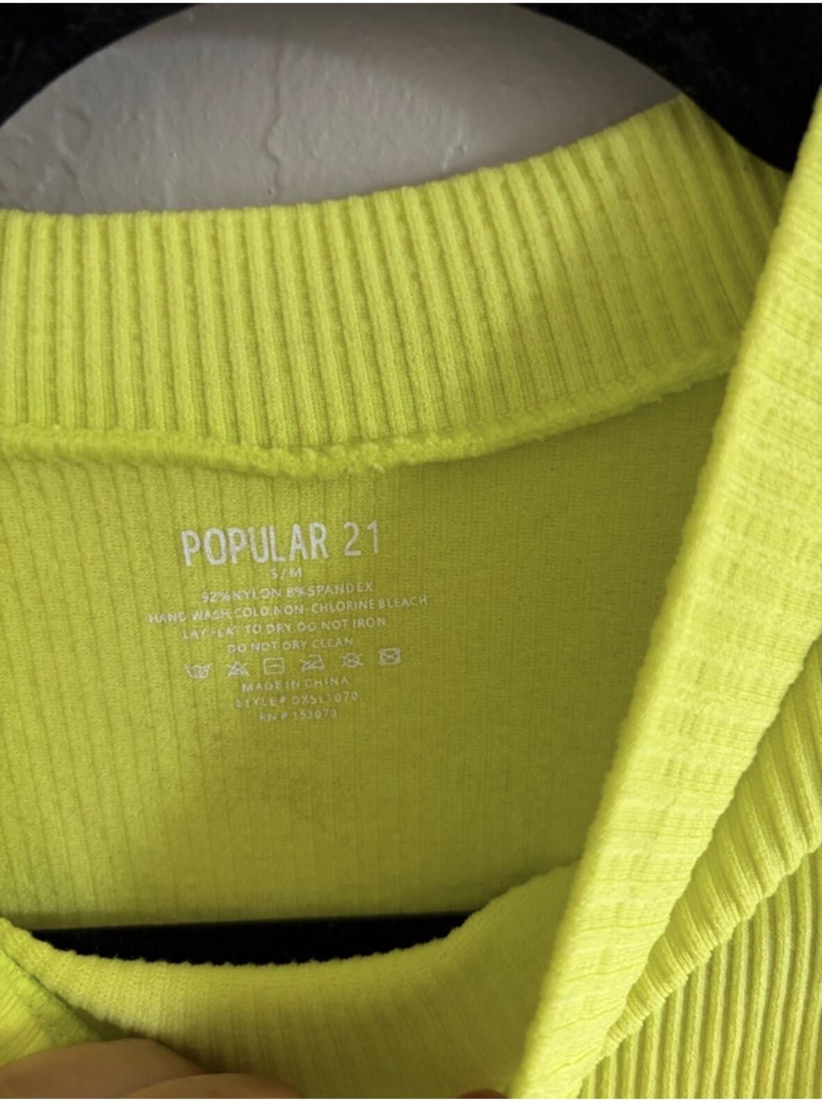 Fuck The Population Popular 21 Sleek High-Neck Neon Green Knit Mini Dress Size S / US 4 / IT 40 - 3 Thumbnail