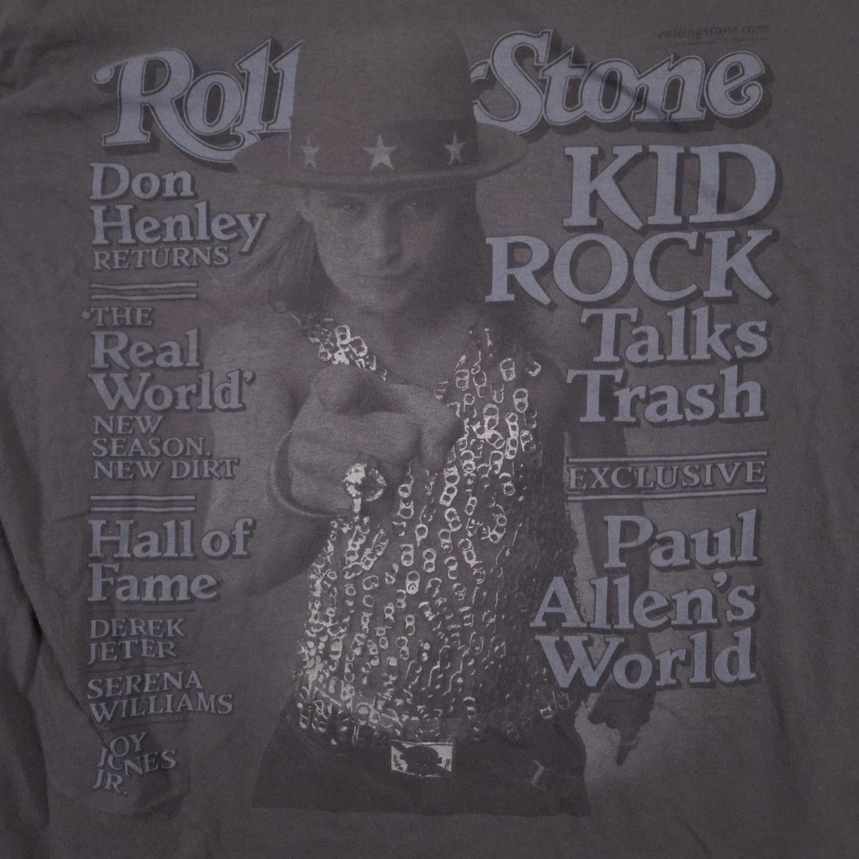 Vintage VINTAGE Rolling Stone Shirt Mens L Gray Kid Rock Graphic Band Tee Tagless Crewneck Size US L / EU 52-54 / 3 - 4 Thumbnail