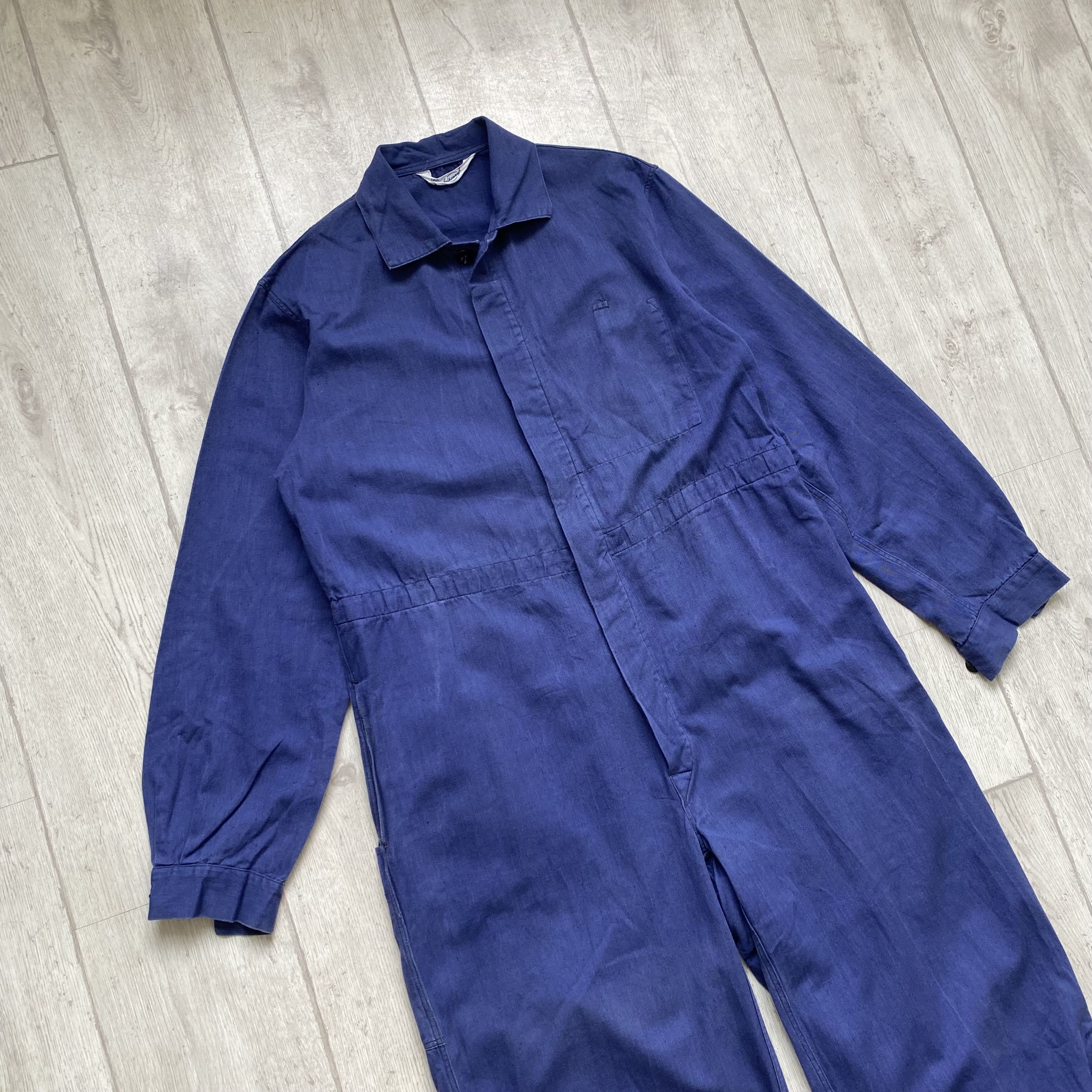 Le Laboureur ⚙️ Vintage 80s Sanfor Faded French Coverall Jumpsuit Vetra Size US 32 / EU 48 - 11 Thumbnail