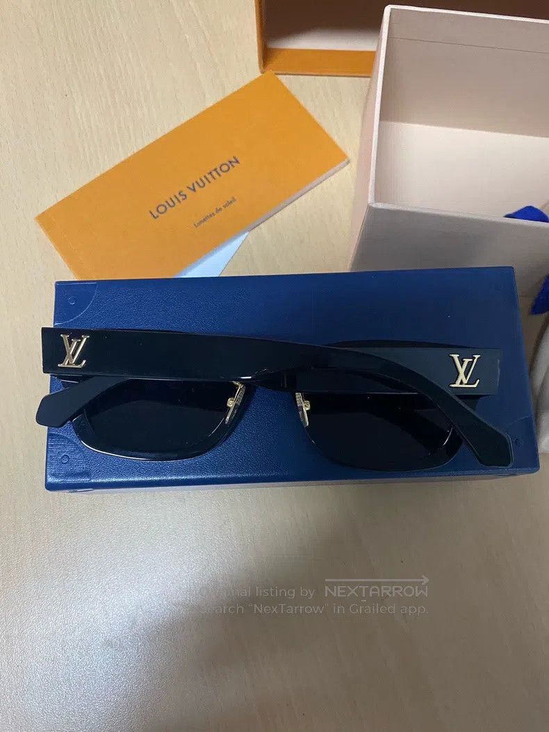 Louis Vuitton Louis Vuitton Logo Temple Trim Square Sunglasses Size ONE SIZE - 2 Thumbnail