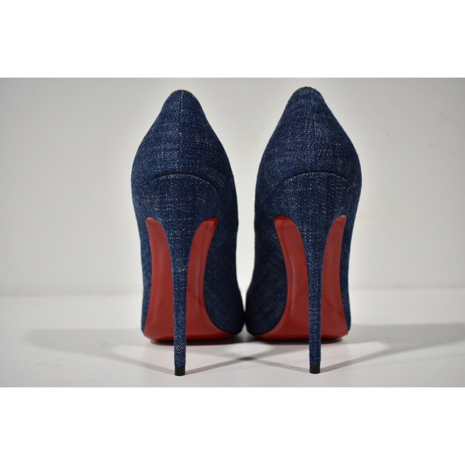 Christian Louboutin Christian Louboutin So Kate 120 Blue Denim Saba Gold Size US 5.5 / IT 35.5 - 11 Thumbnail
