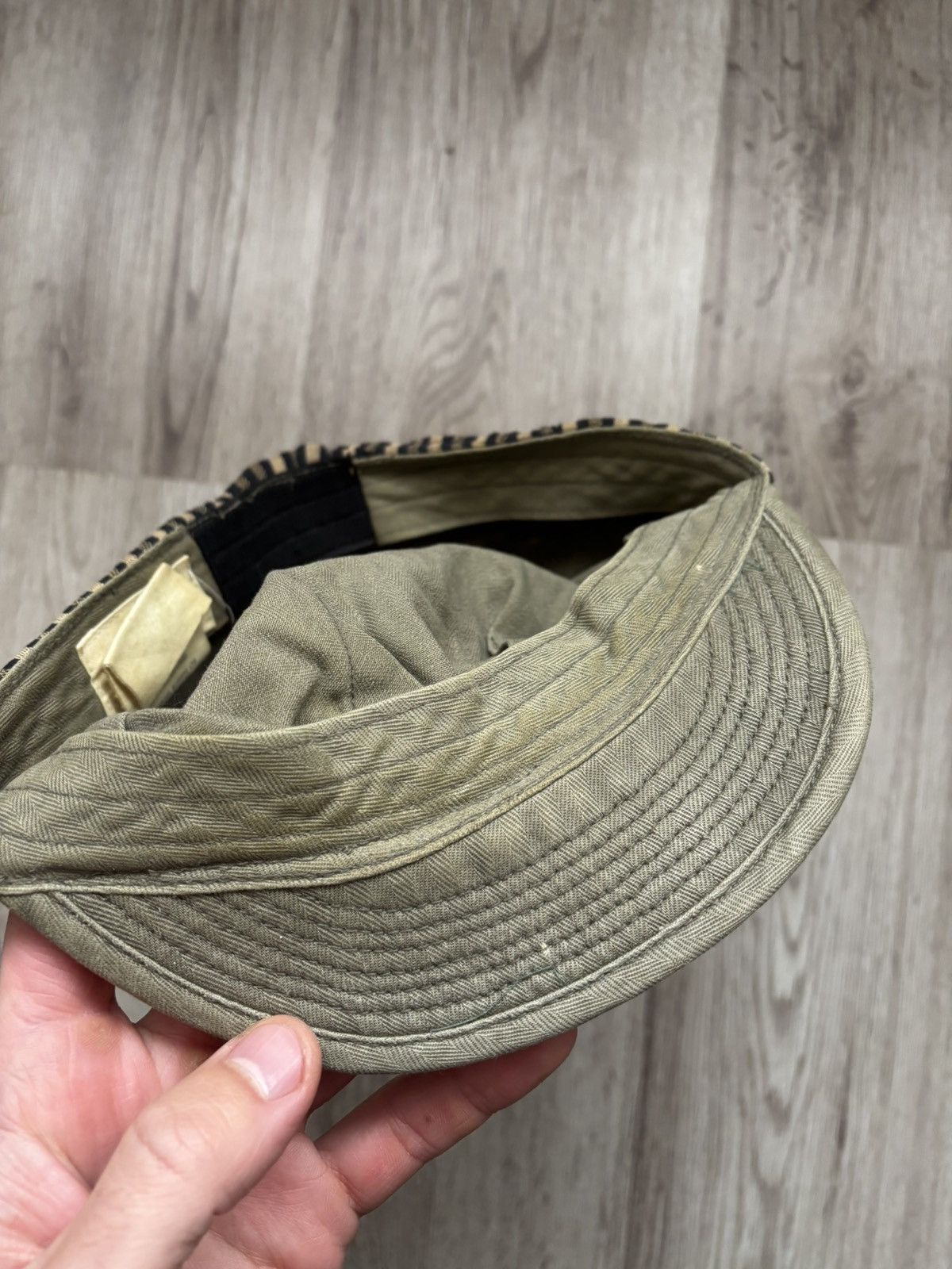 Denim & Supply Ralph Lauren Denim Supply Ralph Lauren Work Cap Khaki Cotton Stripe Band Size ONE SIZE - 10 Thumbnail
