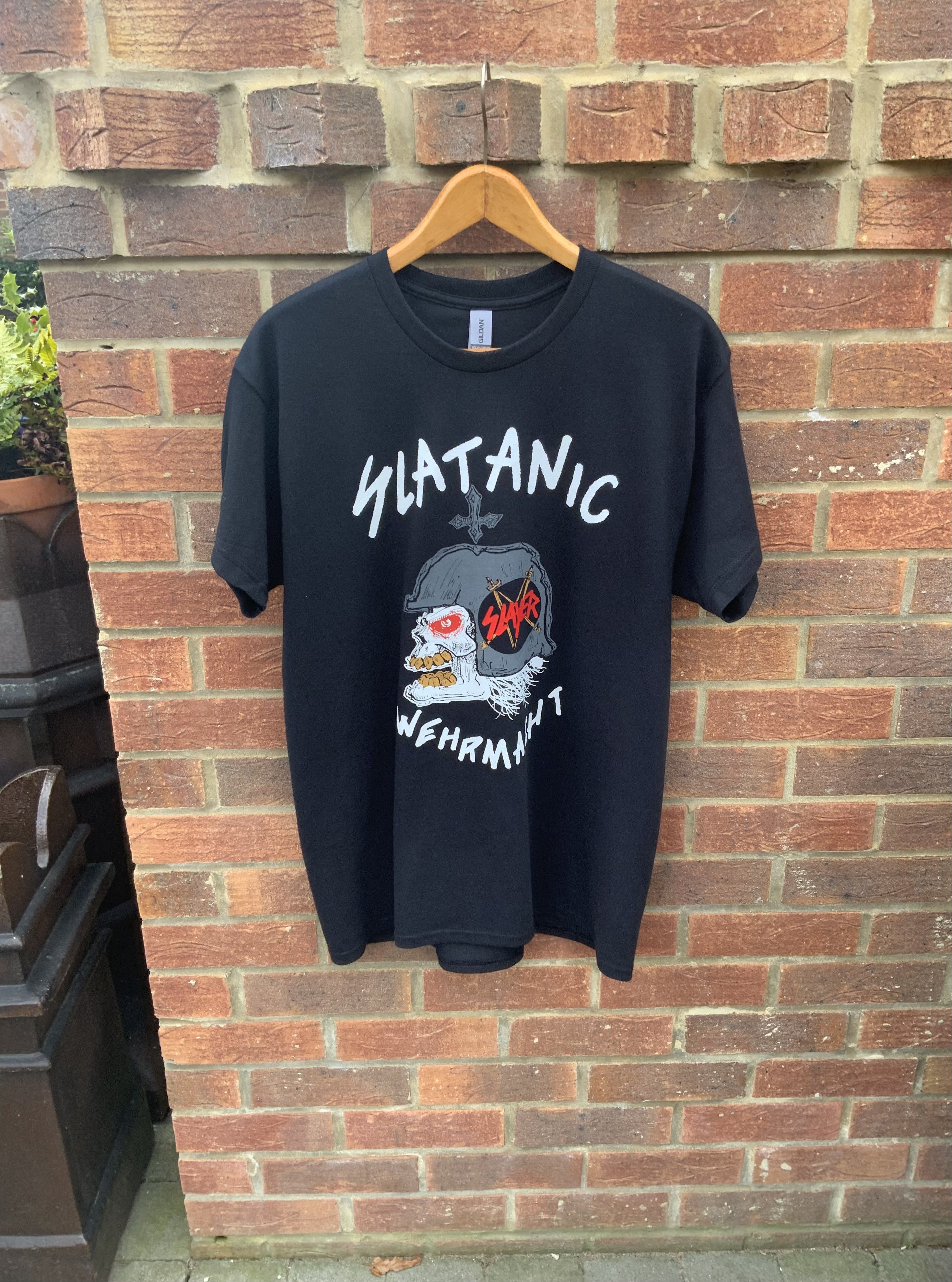 Repro 1985 Slayer Slatanic Wehrmacht t shirt thrash metal