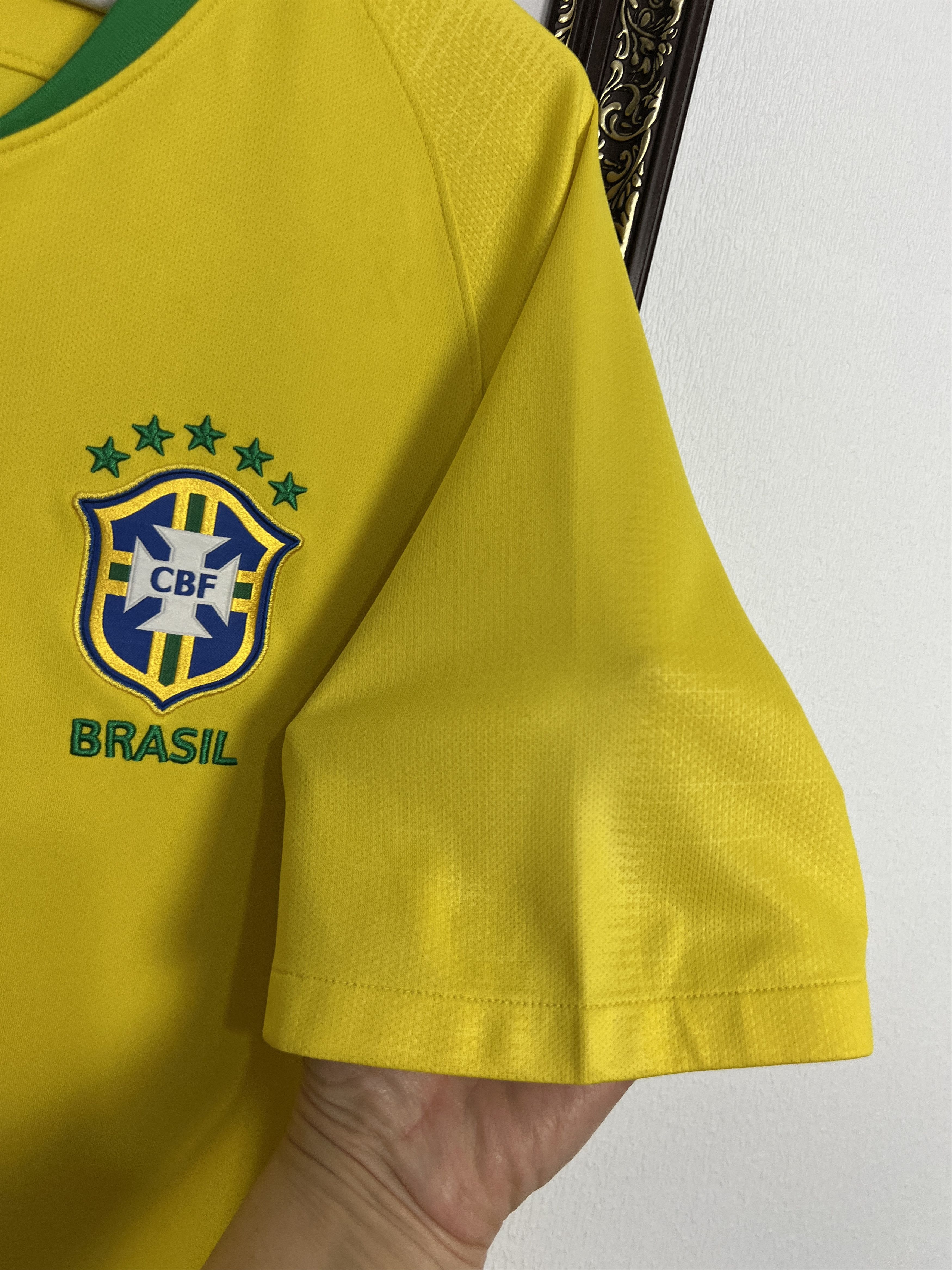 Nike Brazil Home football shirt Soccer Jersey National Trikot Size US XL / EU 56 / 4 - 4 Thumbnail