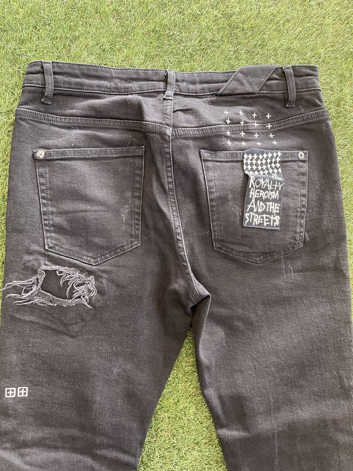 Ksubi Size 33 - Ksubi Jeans Black Patch Distressed Very Clean! Size US 33 - 7 Thumbnail