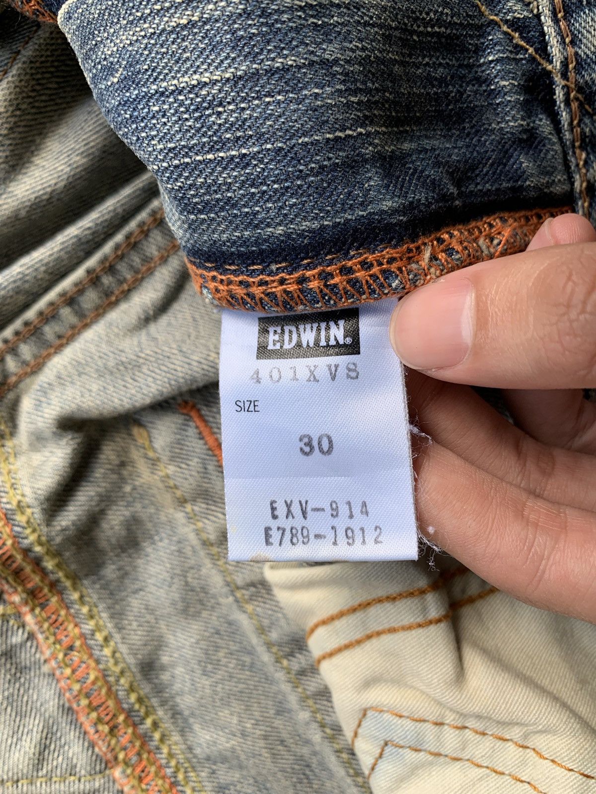 Kapital FLARE💥 EDWIN XVS BUCKLE BACK PUNK FADED DISTRESSED DENIM☠️ Size US 30 / EU 46 - 21 Thumbnail