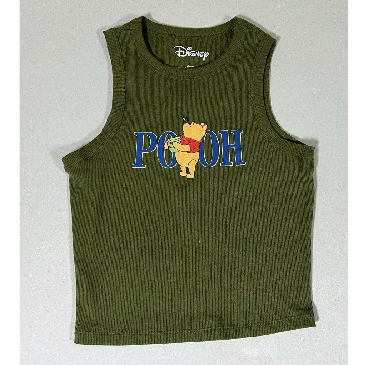 Disney Disney Olive Green Winnie the Pooh Tank Top Shirt Size M 🍯✨ Size M / US 6-8 / IT 42-44 - 2 Thumbnail