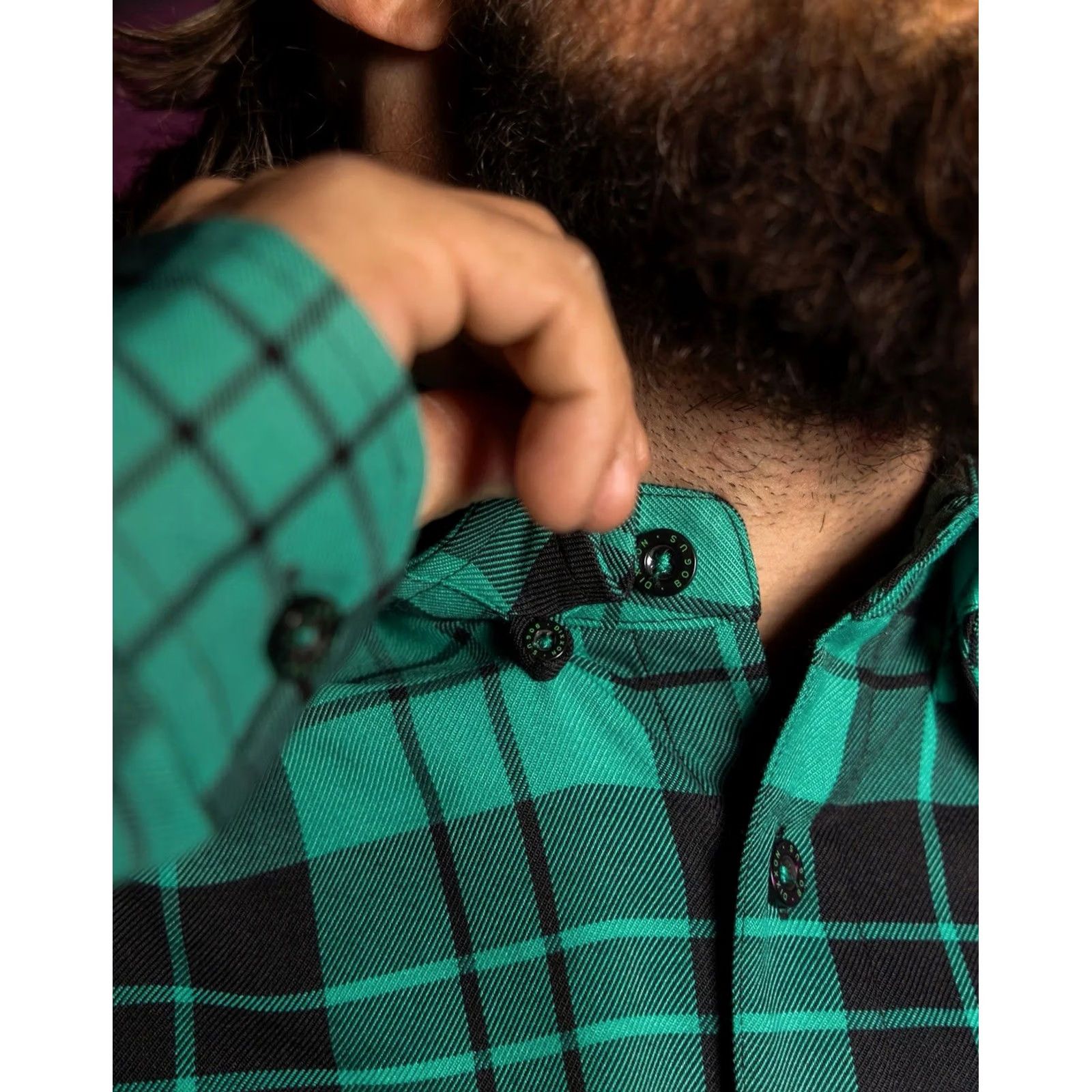 Vintage Dixxon Flannel Co. “The Bogus Flannel” Bill & Ted Shirt Men's L Green & Black Plaid Button-Up Shirt, Long Sleeve, Casual, Regular Fit, Mens Size US L / EU 52-54 / 3 - 4 Thumbnail