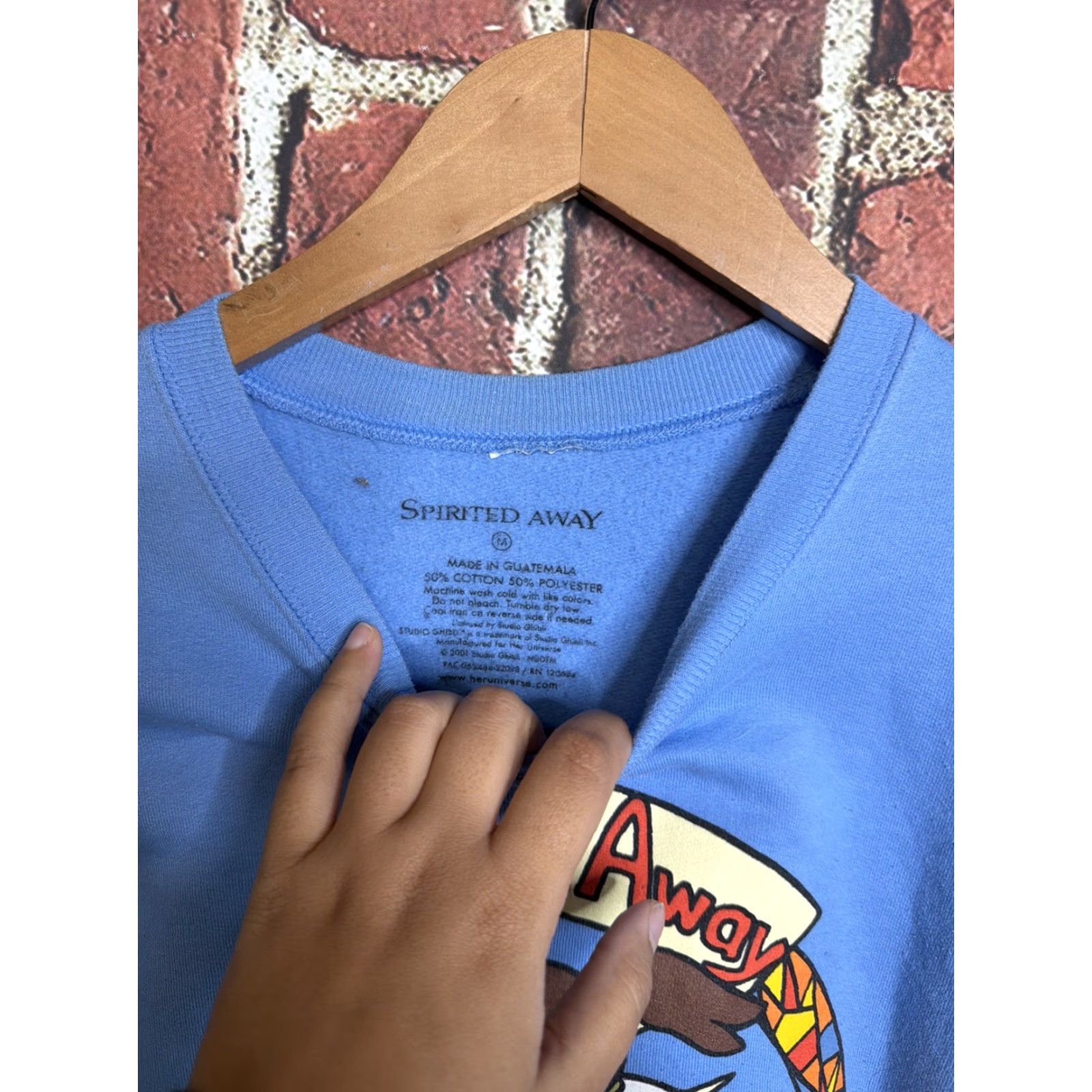 Vintage VINTAGE Spirited Away Sweatshirt M Blue Shirt? Size US M / EU 48-50 / 2 - 2 Thumbnail