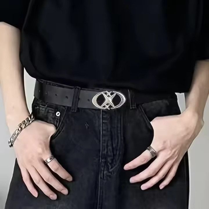 Other Stylish Oval Cross Metal Buckle Belt Size ONE SIZE - 3 Thumbnail