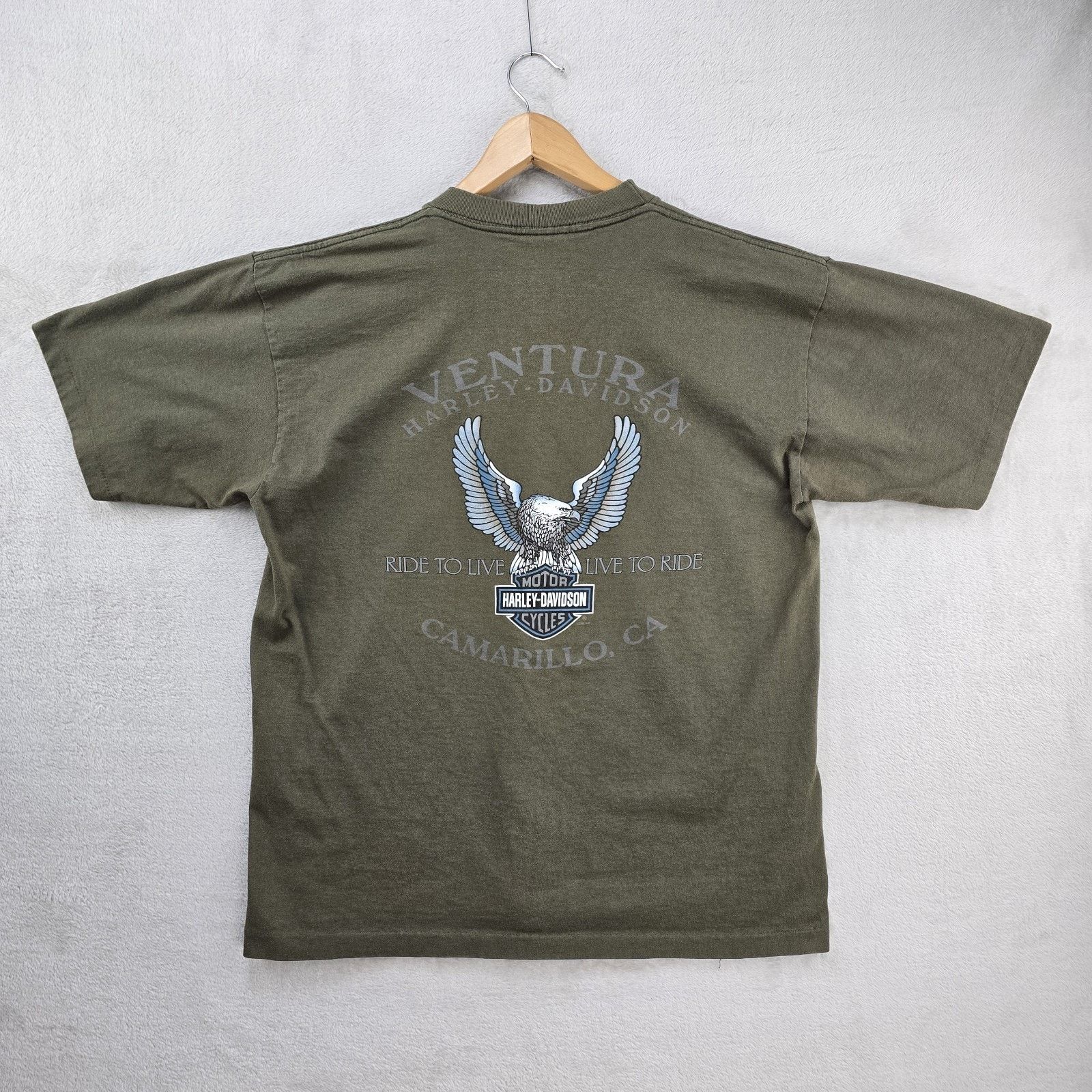 Harley Davidson Vintage Harley Davidson Shirt Large Eagle Single Stitch USA Size US L / EU 52-54 / 3 - 9 Thumbnail