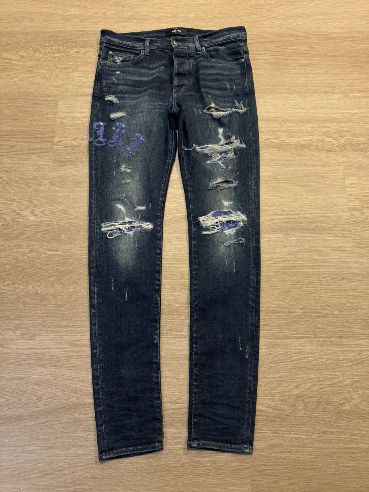 Amiri Amiri Mx1 Old English Denim Size US 33 - 1 Thumbnail