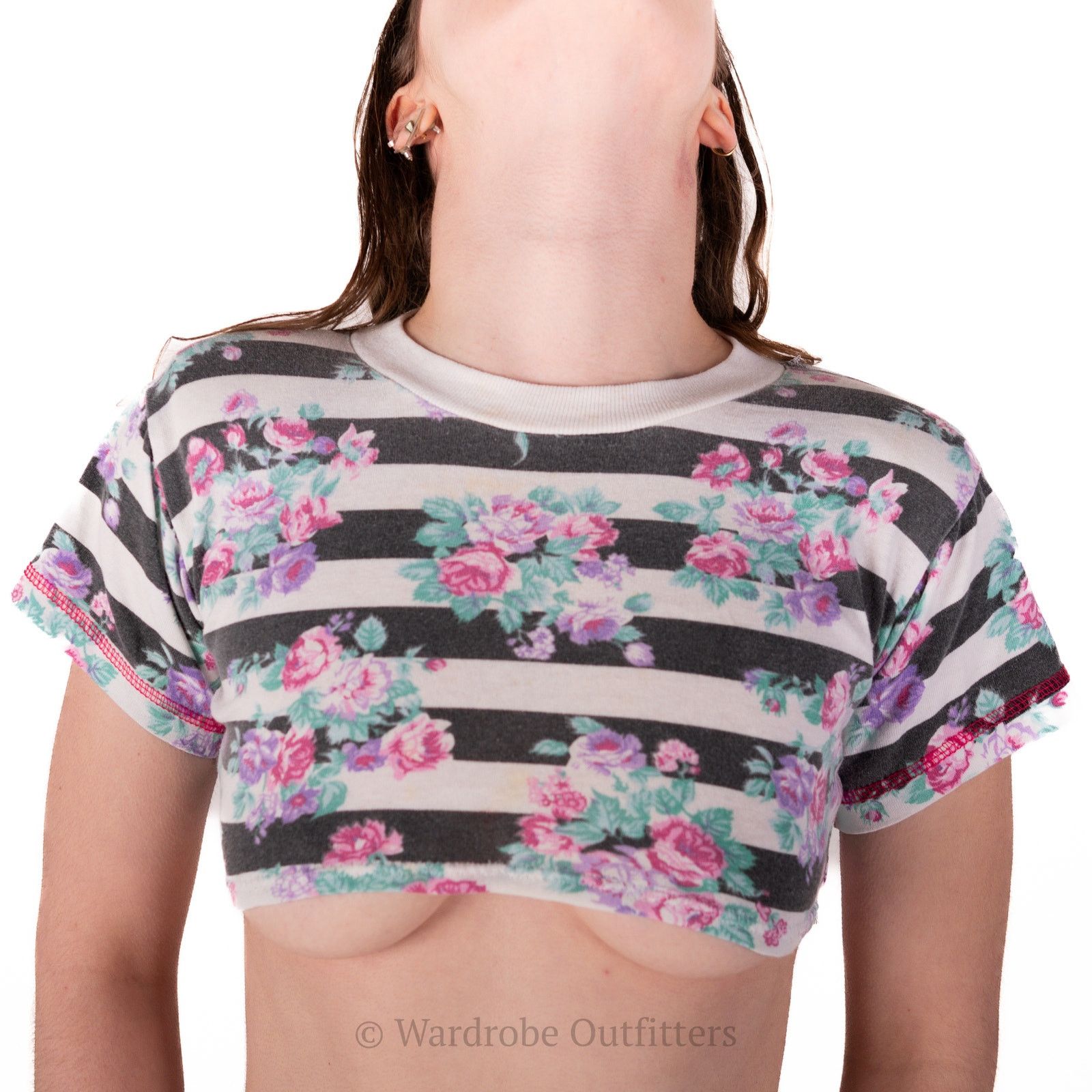 Vintage Vintage 90s Micro Cropped Tee Shirt Size S / US 4 / IT 40 - 7 Thumbnail