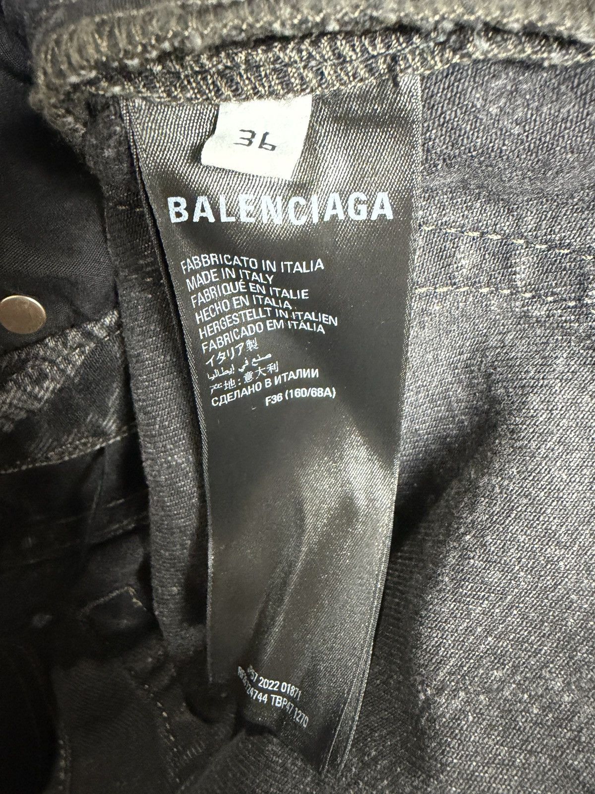 Balenciaga Balenciaga Logo-Print Denim Low-Waist Mini Skirt Size 25" / US 0 / IT 36 - 11 Thumbnail