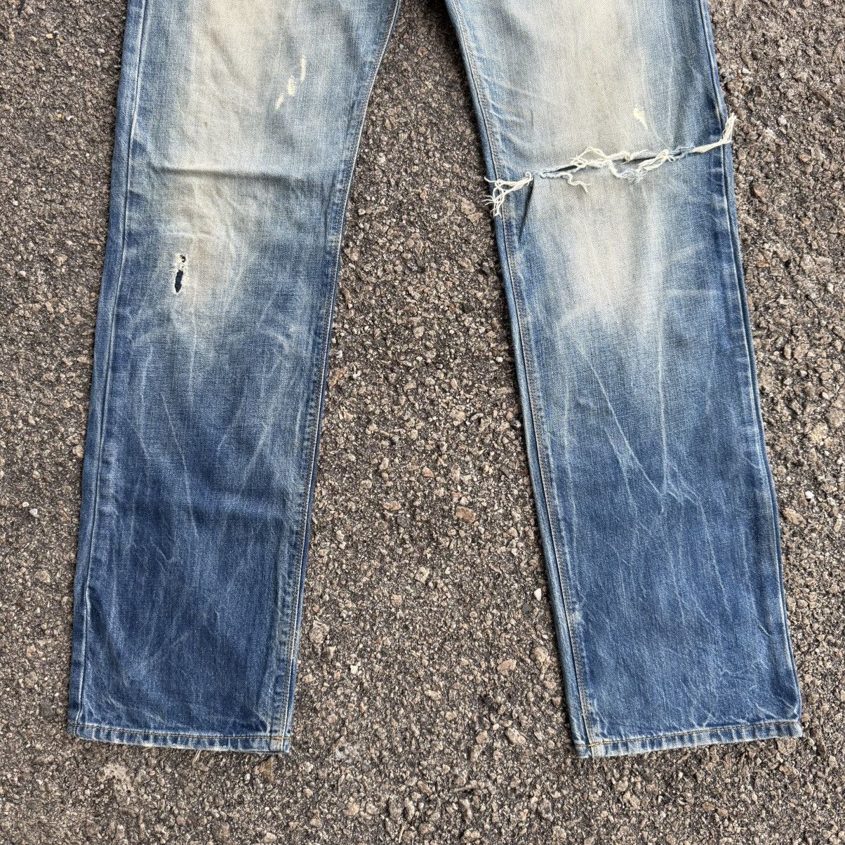 Japanese Brand × Jean VINTAGE JAPANESE ZJ RIPPEP FADED JEAN DENIM PANTS Size US 37 - 4 Thumbnail