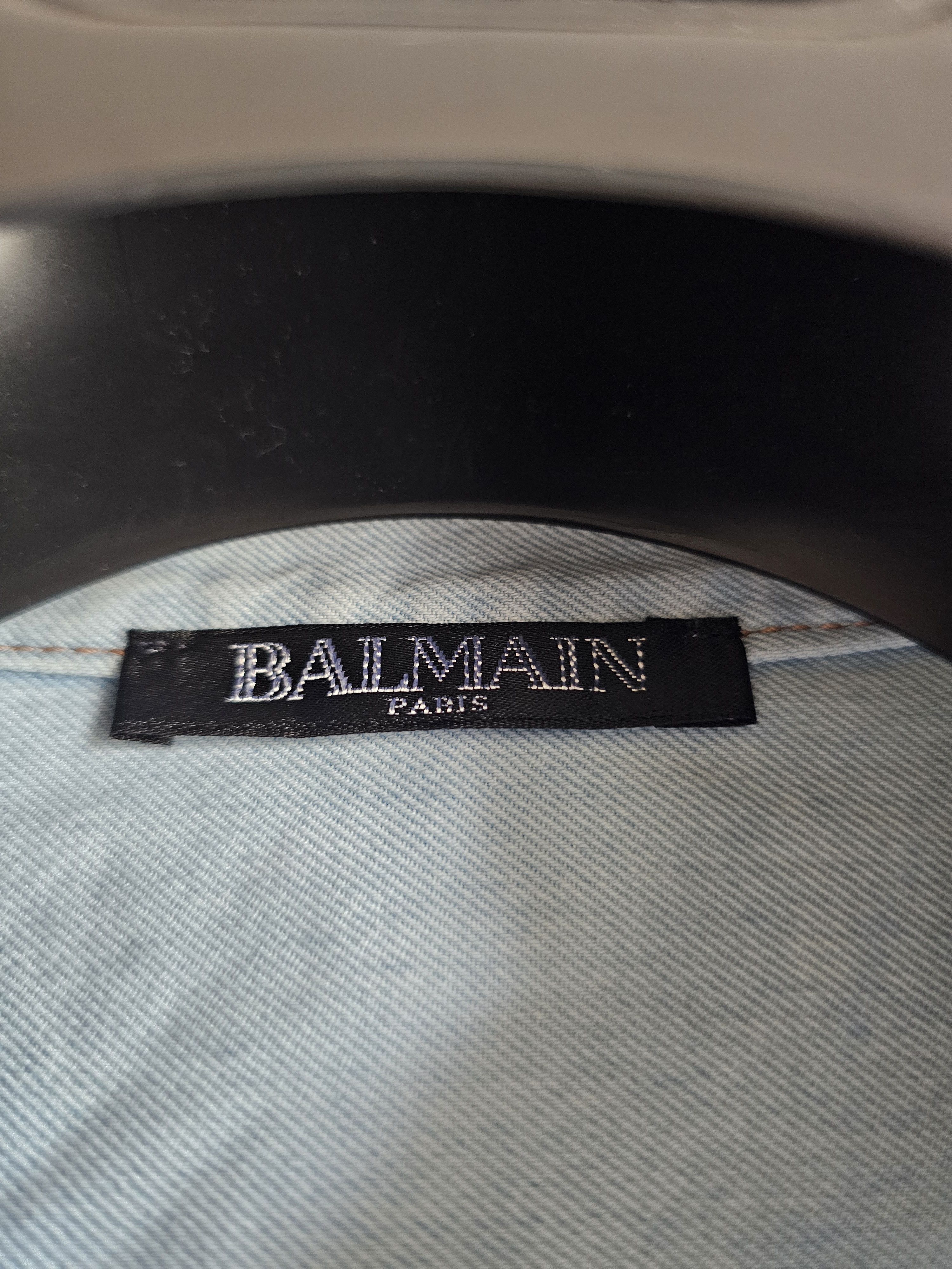 Balmain Balmain Men's Denim Shirt Size like M Size US M / EU 48-50 / 2 - 4 Thumbnail