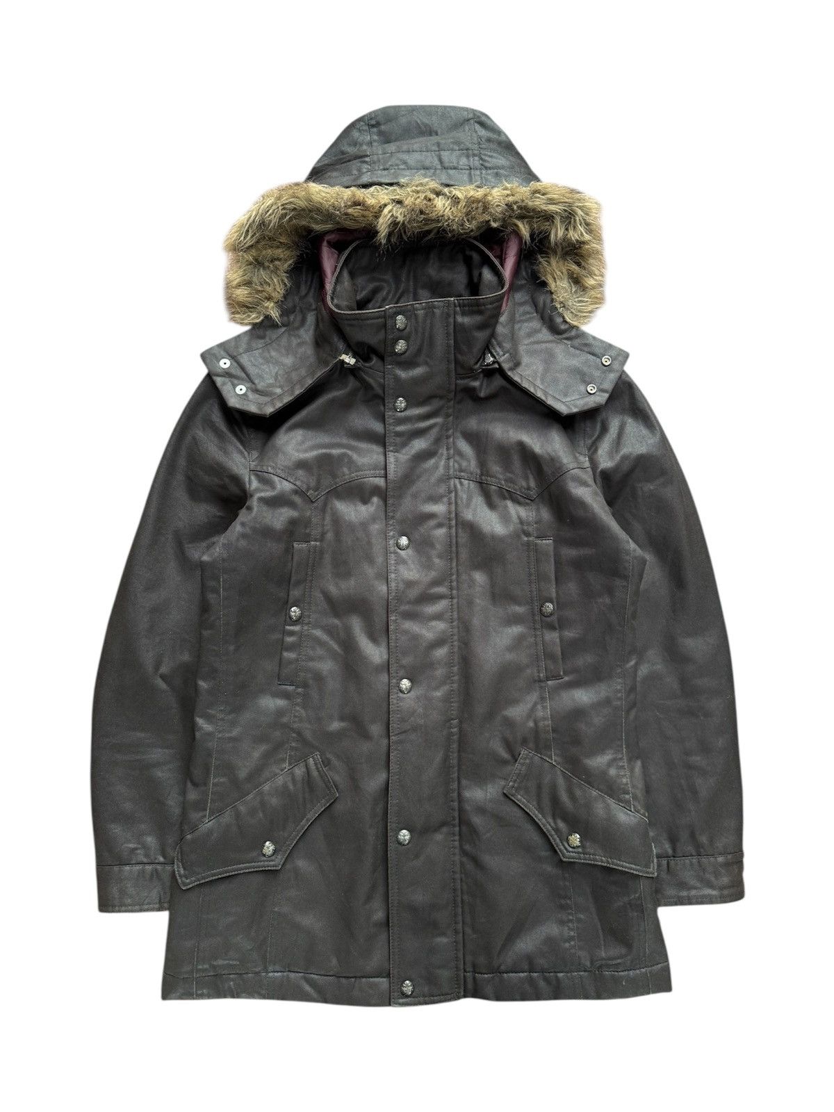 Japanese Brand Custom Culture Chrome Hearts Cross Button Waxed Fur Jacket Size US M / EU 48-50 / 2 - 1 Thumbnail