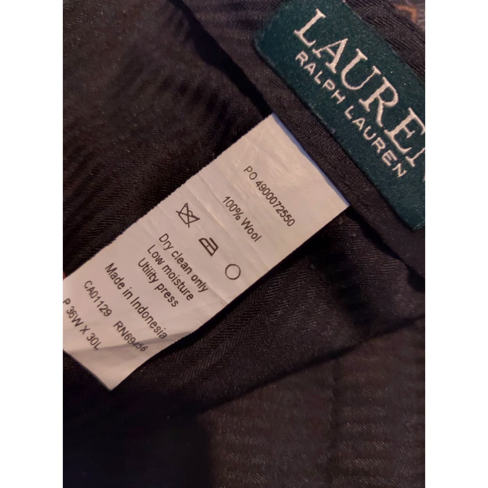 Polo Ralph Lauren Polo Ralph Lauren Pants Dress Pants 36x30 Gray Mens Wool Khaki Chino Slack Trousers Size US M / EU 48-50 / 2 - 5 Thumbnail