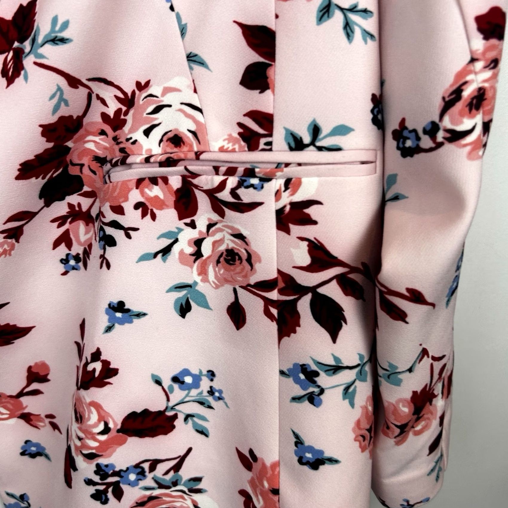 Vintage Lane Bryant Blazer Womens 28 Pink Floral One Button Spring Feminine Old Money Size 4XL / US 24-26 - 4 Thumbnail