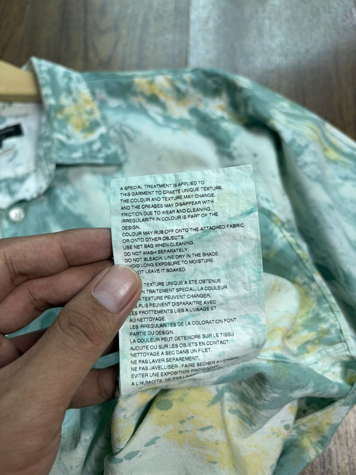 Comme des Garcons Homme Plus FREE TAX! AD2017 CDG Homme Plus Marble Print Shirt Size US S / EU 44-46 / 1 - 11 Thumbnail