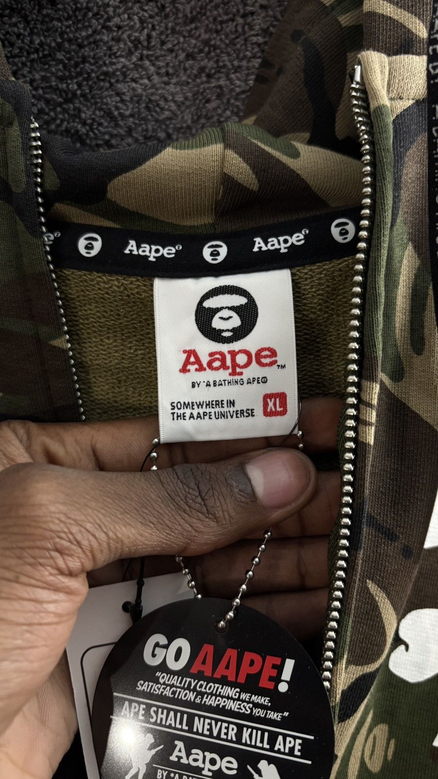 Aape AAPE By A Bathing Ape Camo Zip Vest – Size XL – Brand New Size US XL / EU 56 / 4 - 5 Thumbnail